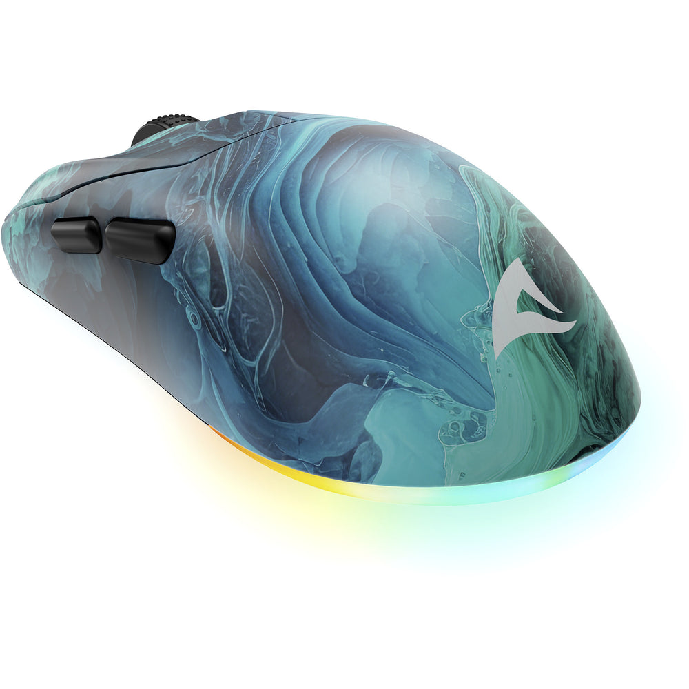 Sharkoon sgm25w gaming muis (turquoise blauw, 12.000 dpi, rgb leds)