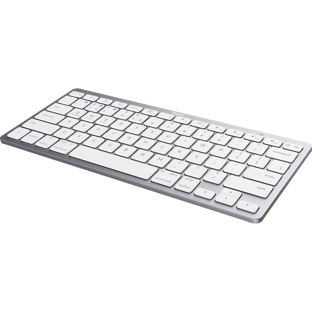 Trust wireless bluetooth keyboard (grijs, us lay-out (qwerty), scissor switches, 85%, bluetooth 4.0)
