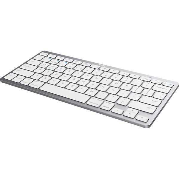 Trust wireless bluetooth keyboard (grijs, us lay-out (qwerty), scissor switches, 85%, bluetooth 4.0)