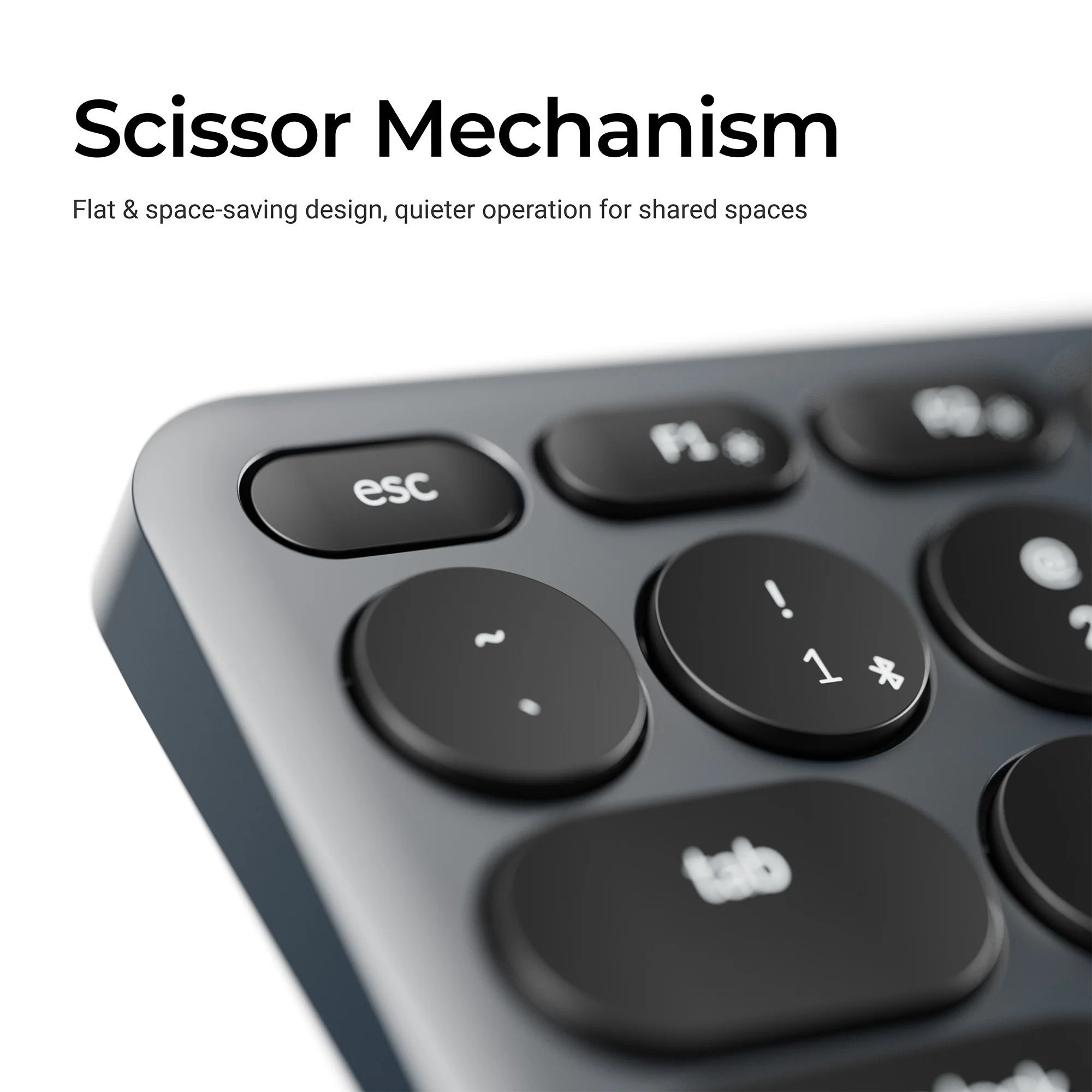 Keychron b5 pro-k1 toetsenbord (grijs, us lay-out (qwerty), scissor switches, 100%, abs keycaps, 2.4 ghz bluetooth usb)