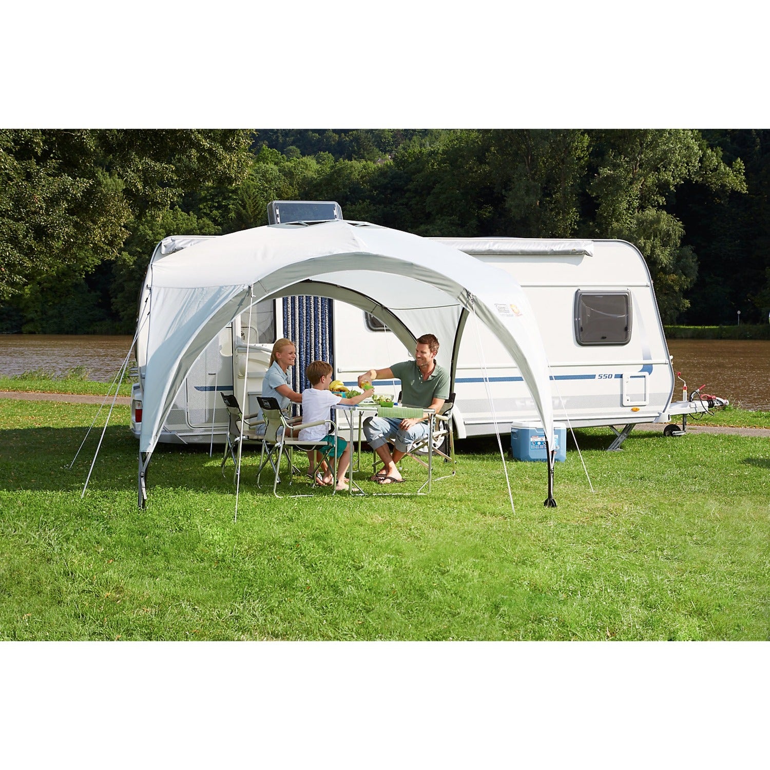 Coleman event shelter l paviljoen (lichtgrijs grijs, 3.65 x 3.65 m)