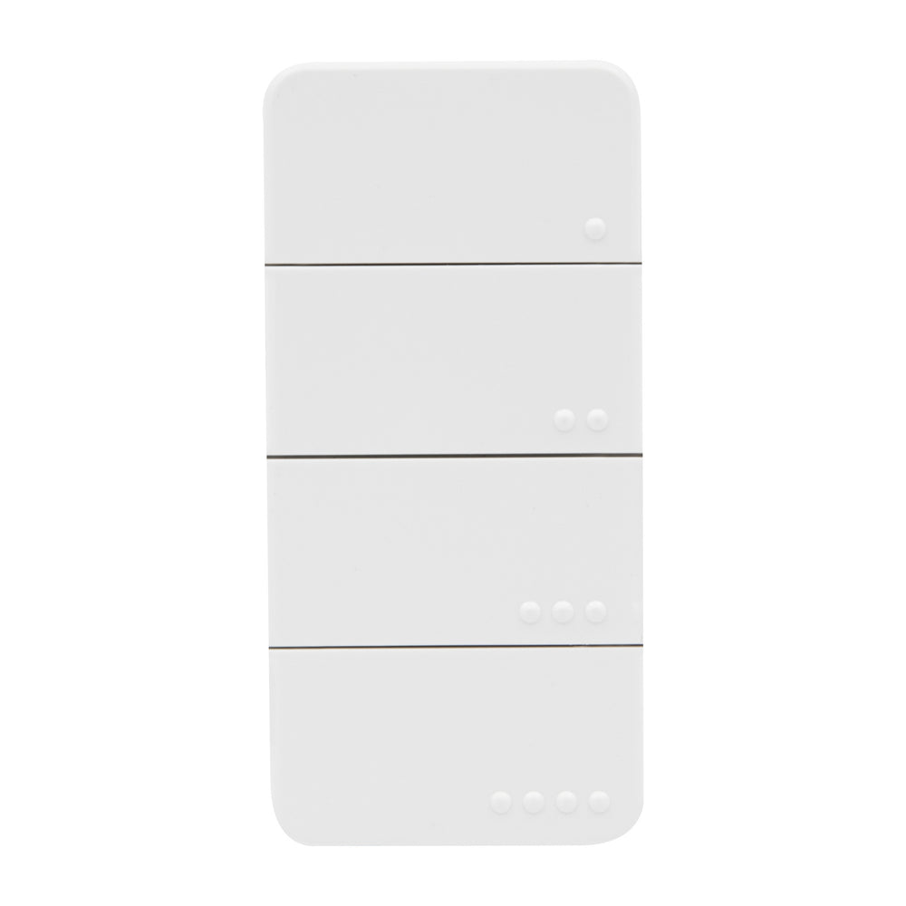 Shelly blu rc button 4 zb afstandsbediening (wit, bluetooth 5 (le), zigbee)