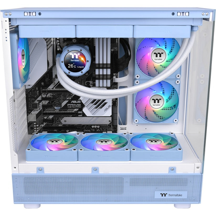 Thermaltake ct120 ex argb sync pc cooling fan hydrangea blue (3-fan pack) case fans (lichtblauw, 3 stuks, 120 x 120 x 25 mm, pwm)