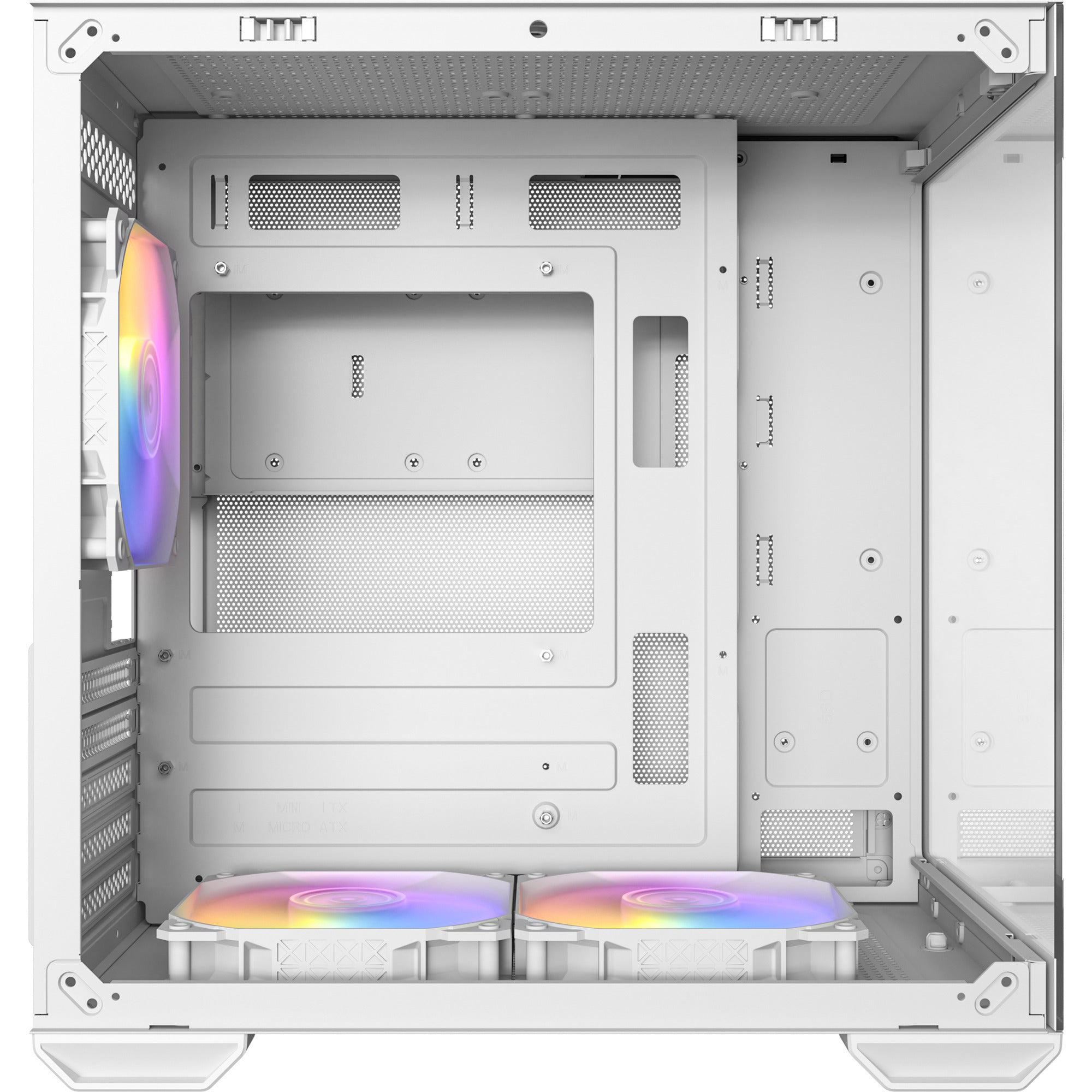 Antec cx60m argb mini tower behuizing (wit | 3x usb-a | rgb | tempered glass)