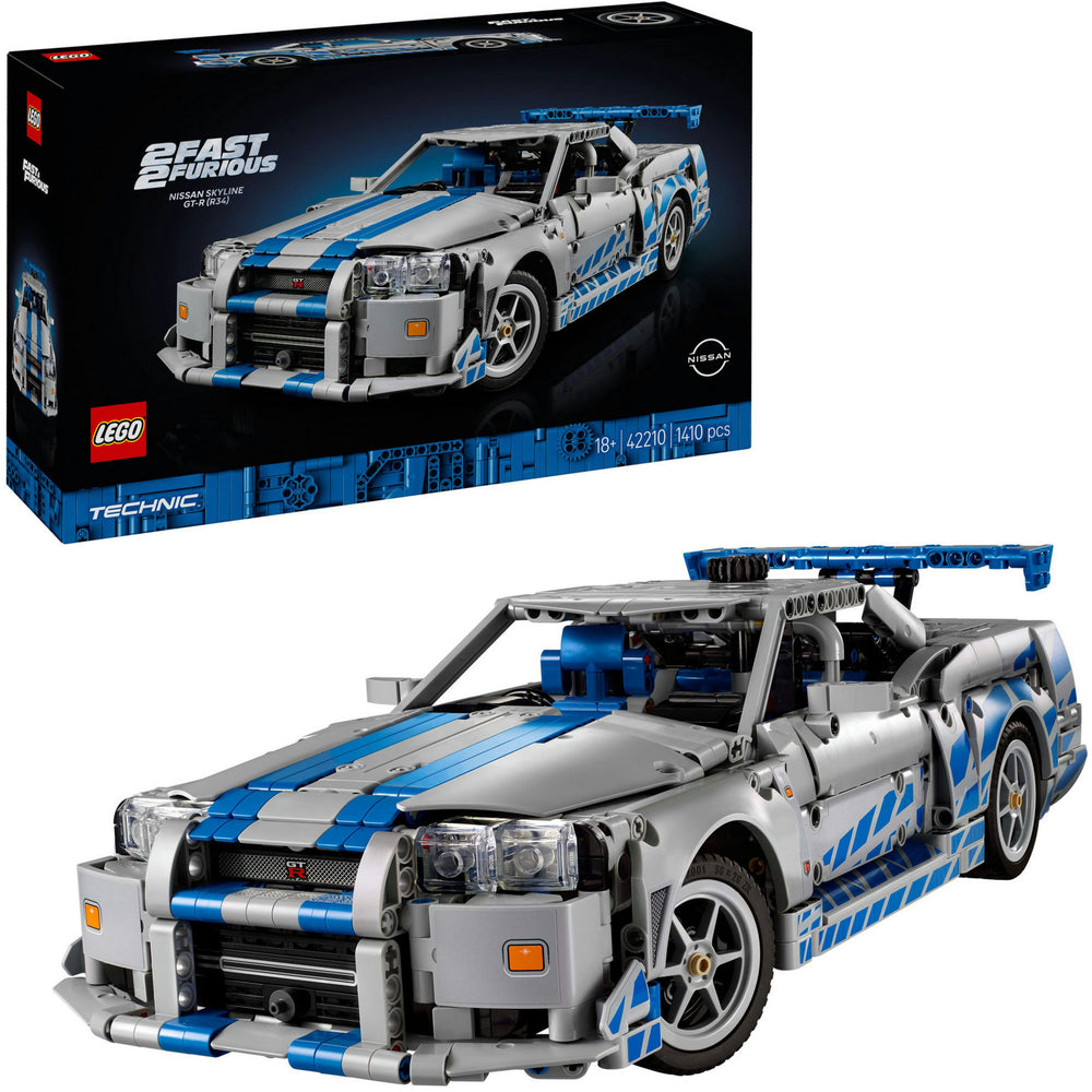 Lego ® technic 2 fast 2 furious nissan skyline gt-r (r34) auto - 42210