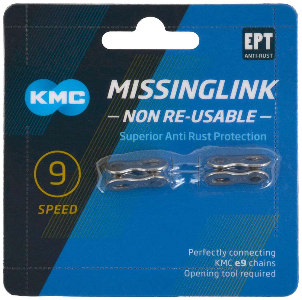 KMC Maillon de connexion MissingLink 9NR EPT argent 6.6mm 9v (2)