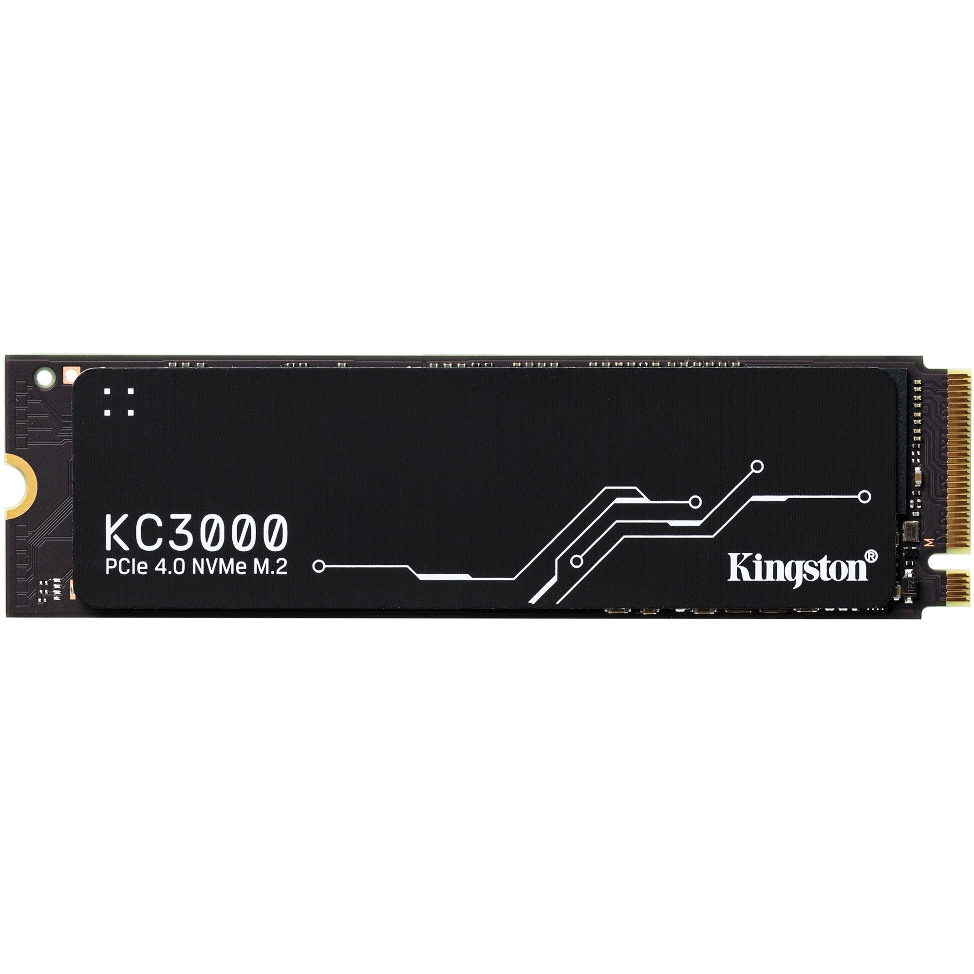 Kingston kc3000 512 gb ssd (zwart, skc3000s 512g, pcie 4.0 nvme, m.2 2280)