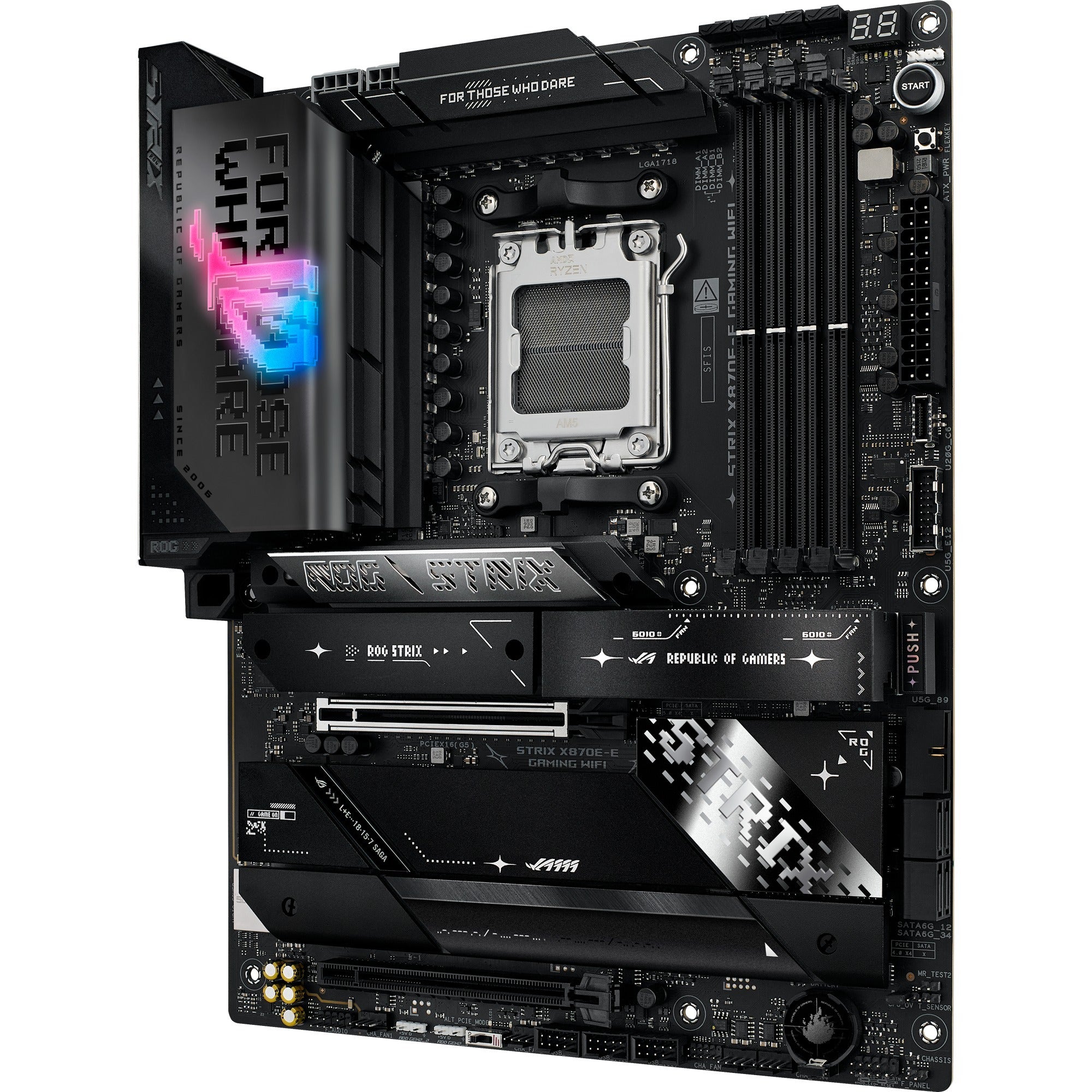 Asus rog strix x870e-e gaming wifi socket am5 moederbord (5gb-lan, wi-fi 7, bt, sound, atx)