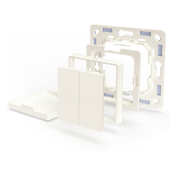 Shelly blu wall switch 4 + legrand adapter schakelaar (wit, bluetooth 4.2)