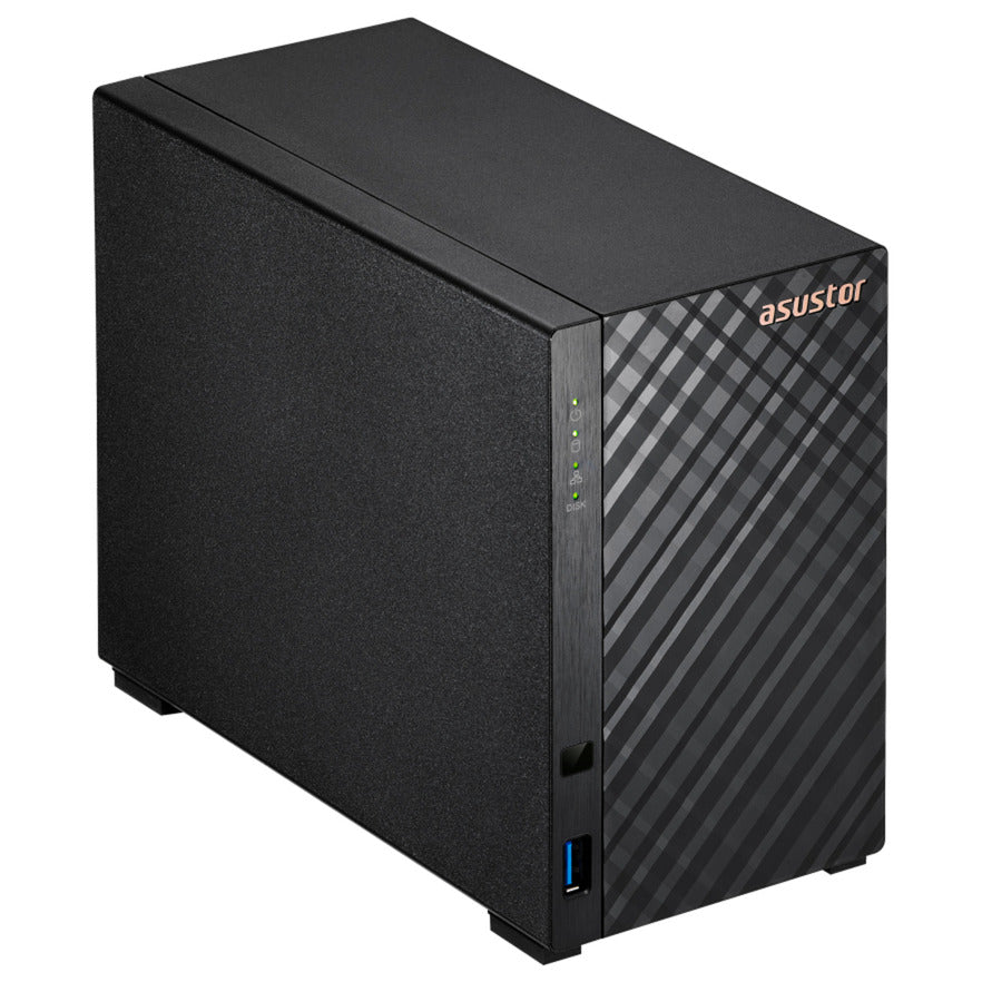 Asustor drivestor 2 gen2 (as1202t) nas (zwart, lan, usb)