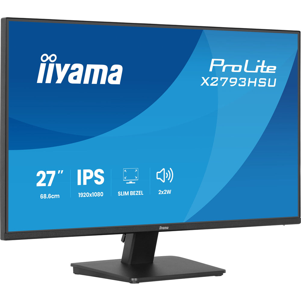 Iiyama prolite x2793hsu-b1 27 monitor (zwart (mat), 120 hz, hdmi, displayport, usb, audio)