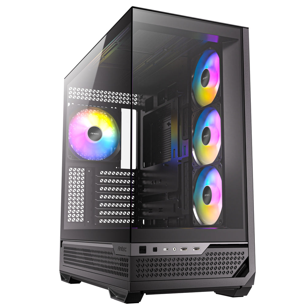 Antec c7 argb midi tower behuizing (zwart | 2x usb-a | 1x usb-c | tempered glass)
