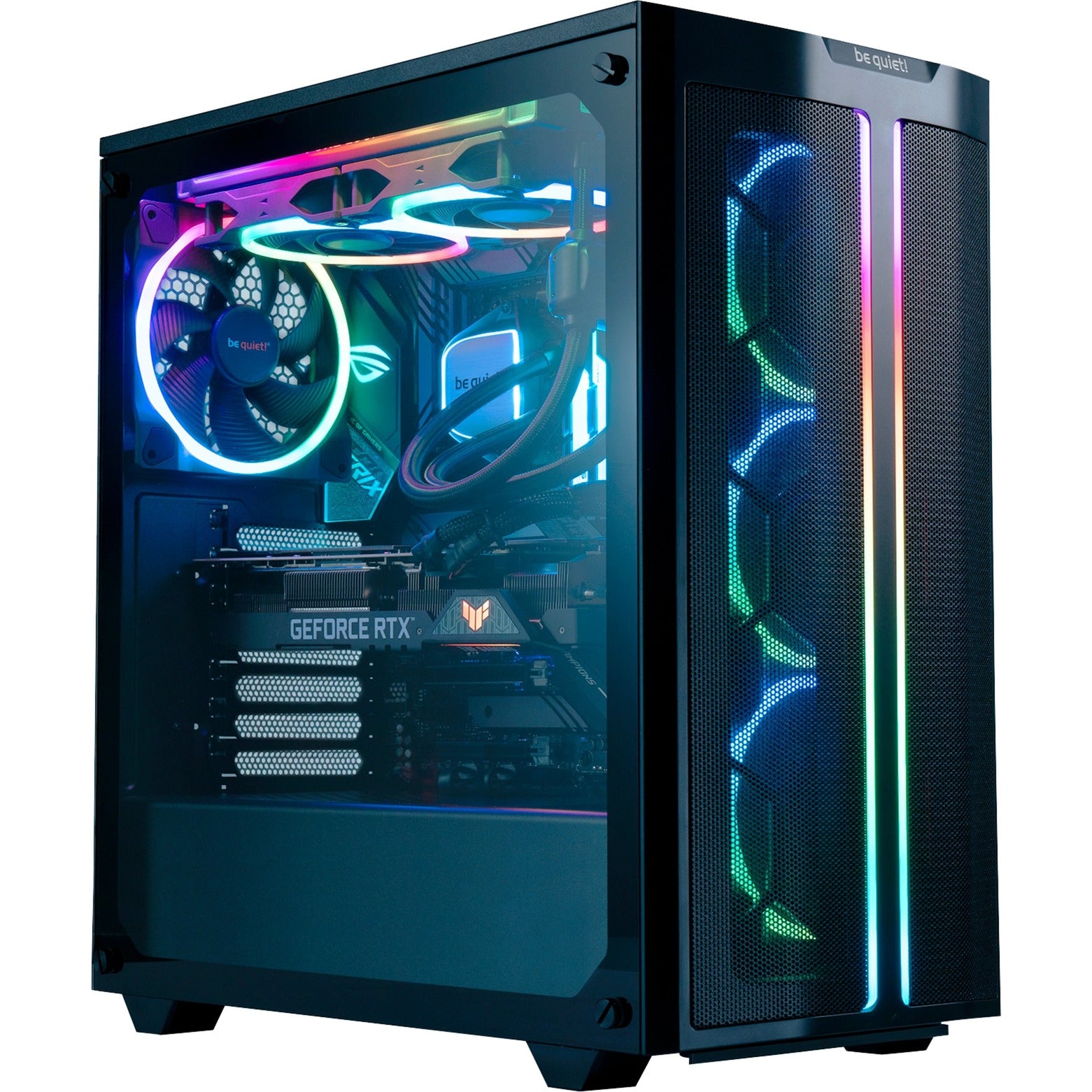 Be quiet! light wings pwm rgb case fans (zwart, 3 stuks, 140 x 140 x 25 mm)
