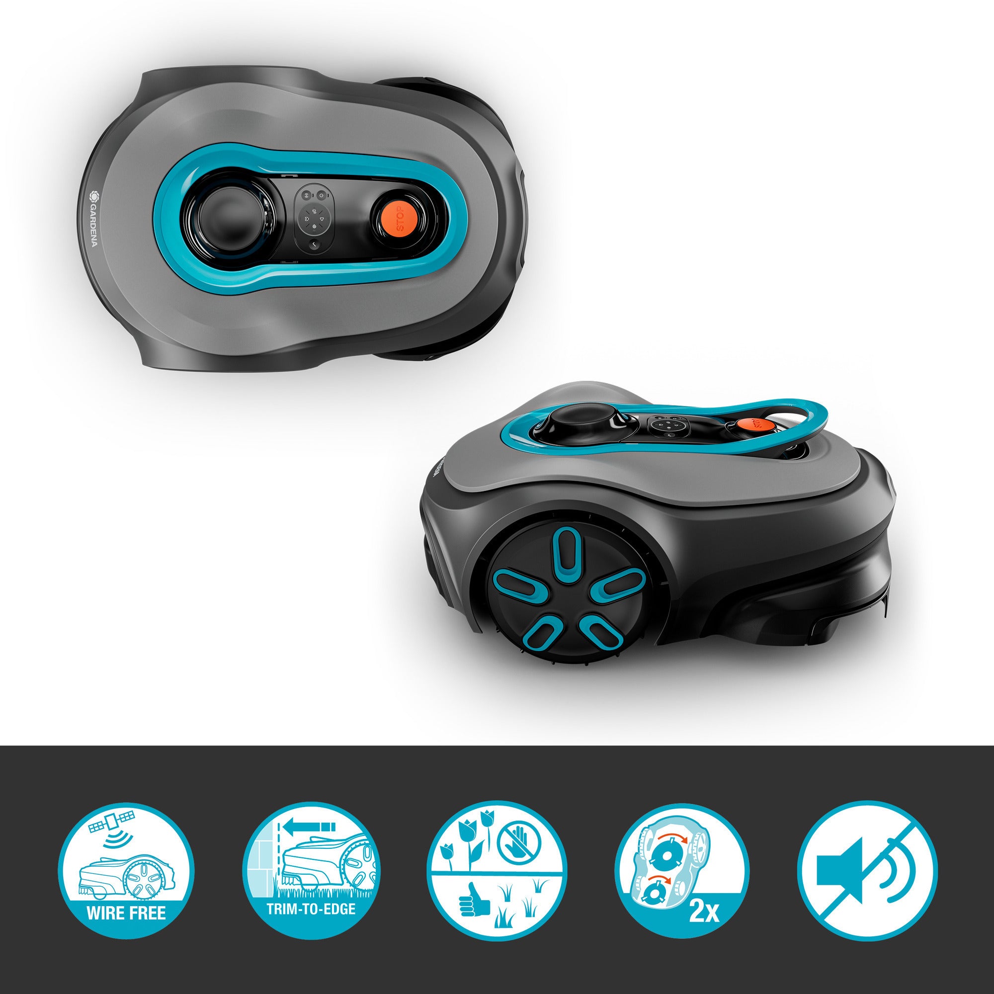 Gardena robotmaaier smart sileno free 800 m² (zwart)