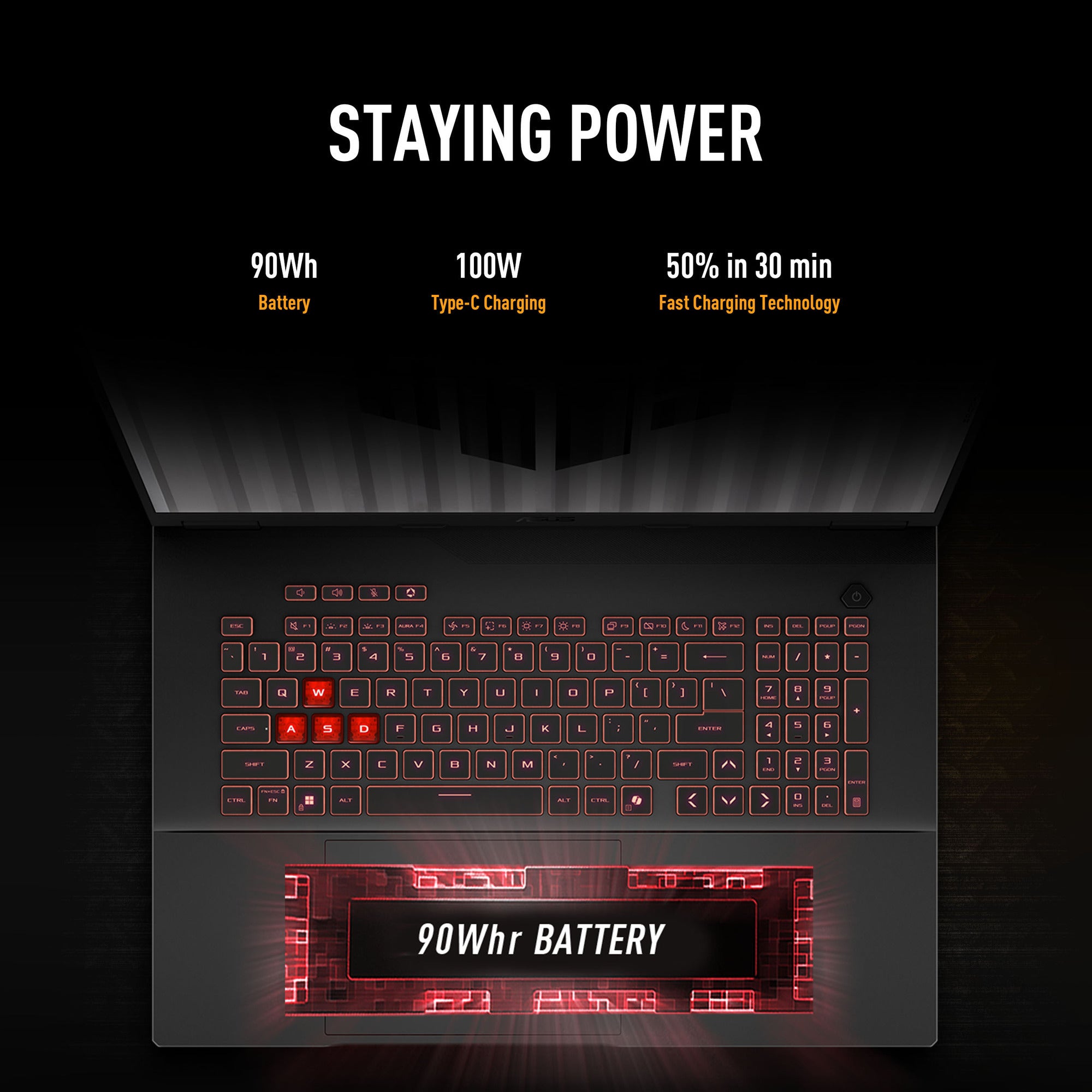 Asus tuf gaming a18 fa808up-s8011w 18 gaming laptop (zwart grijs | r7 260 | rtx 5070 | 16 gb | 1 tb ssd)