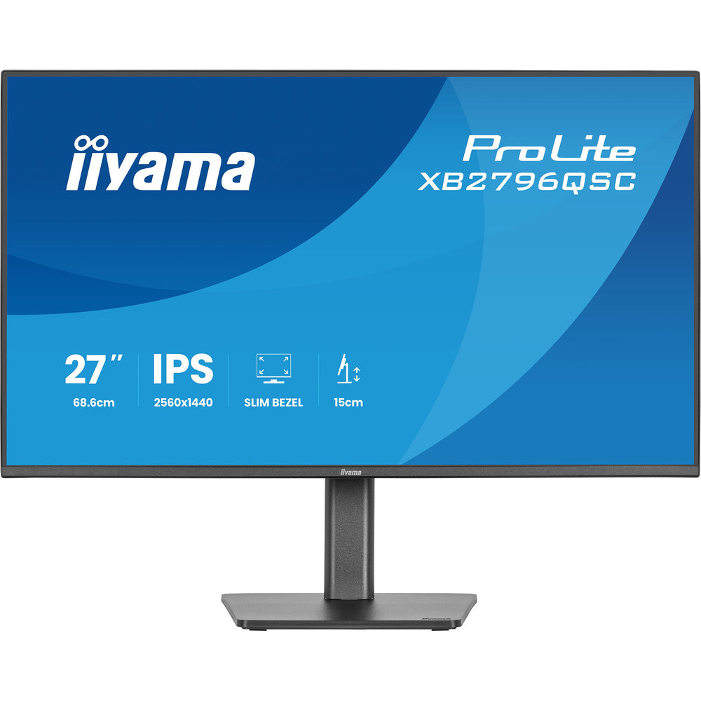 Iiyama prolite xb2796qsc-b1 27 monitor (zwart (mat), 75 hz, hdmi, usb-c, audio)