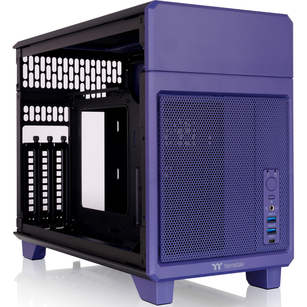 Thermaltake tr100 future dusk mini tower behuizing (paars | 2x usb-a | 1x usb-c)