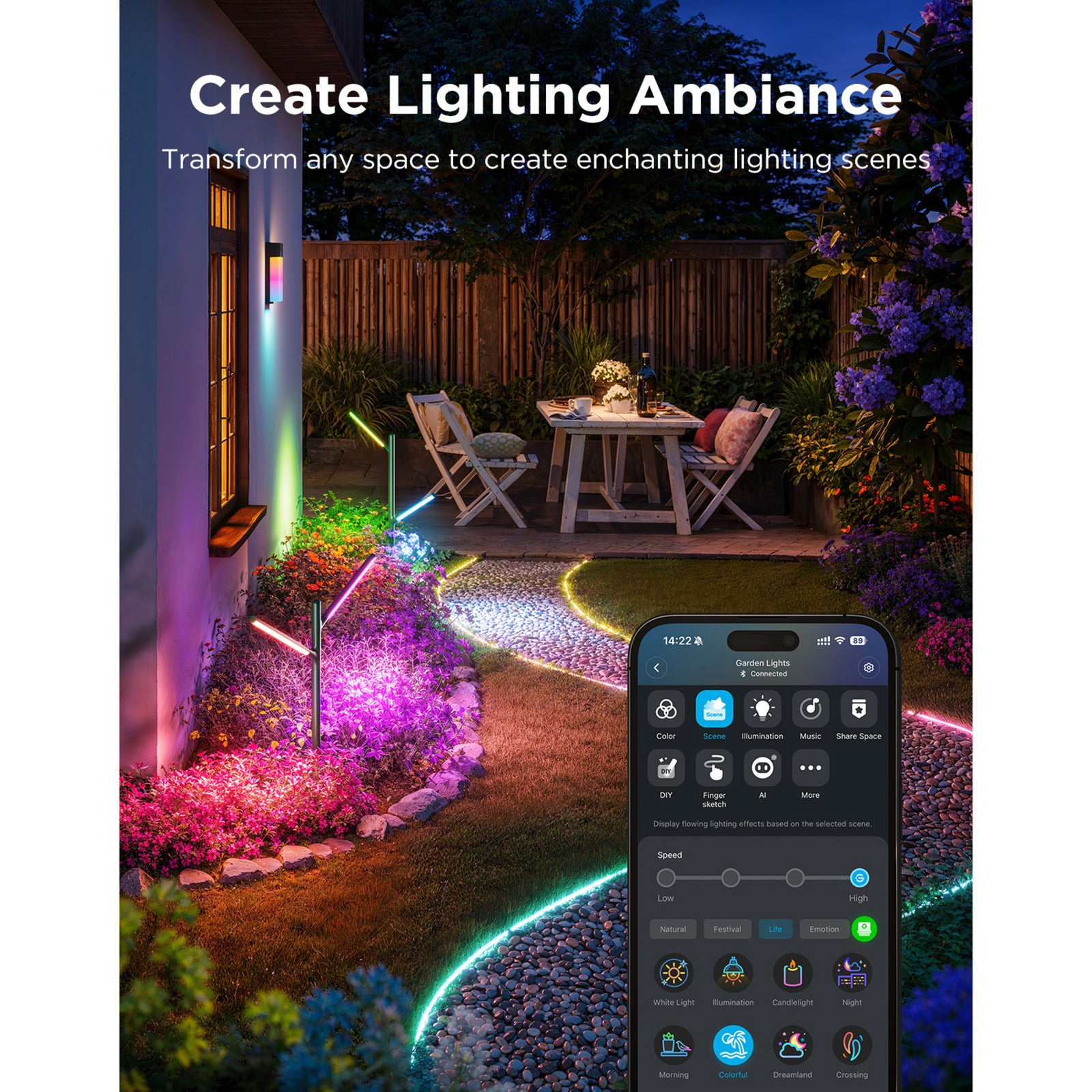 Govee outdoor garden lights slimme tuinverlichting matter rgbww 2 stuks