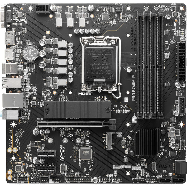 Msi pro b760m-p socket 1700 motherboard (black, raid, gb-lan, sound, µatx)