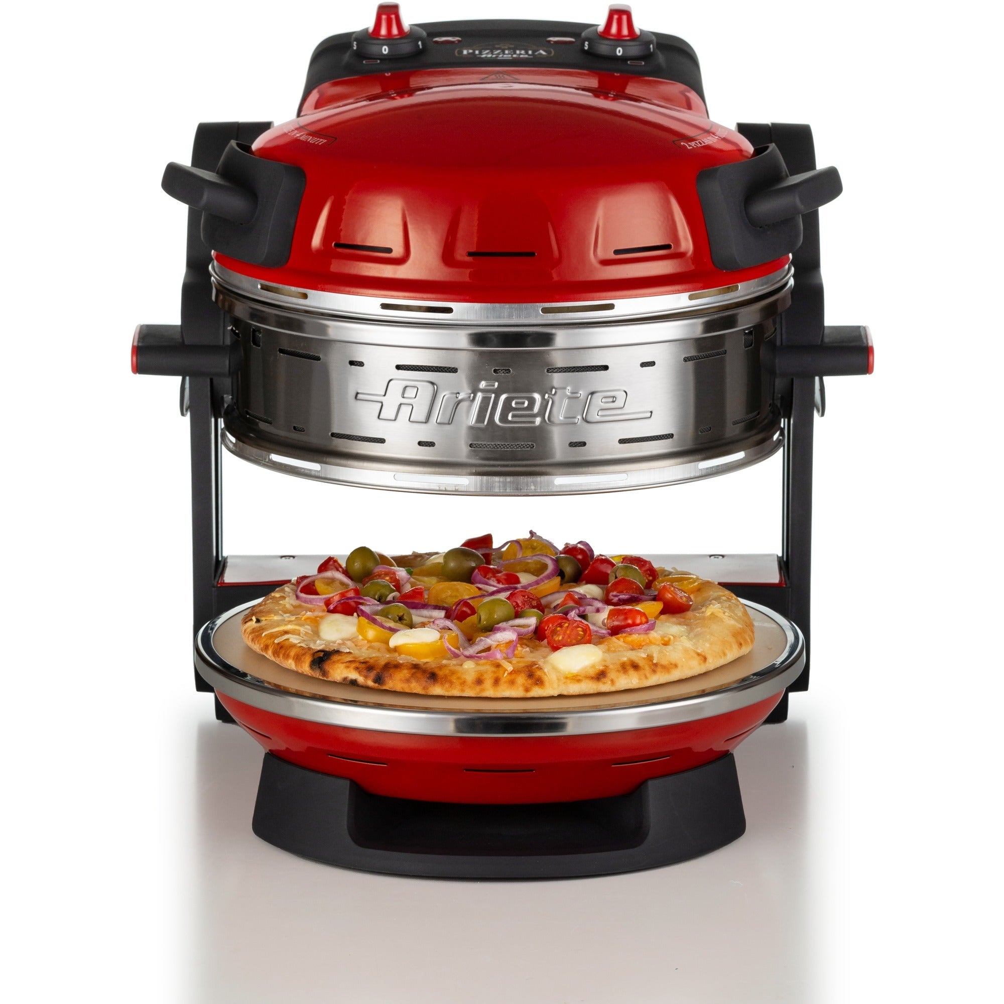 Ariete dubbele pizzaoven 0927 00 (rood)