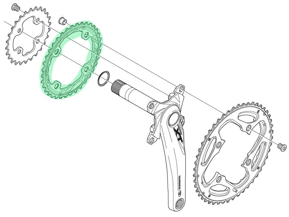 Plateau Shimano Deore LX 10V FC-T761 Y1MP98020 bl. 36T