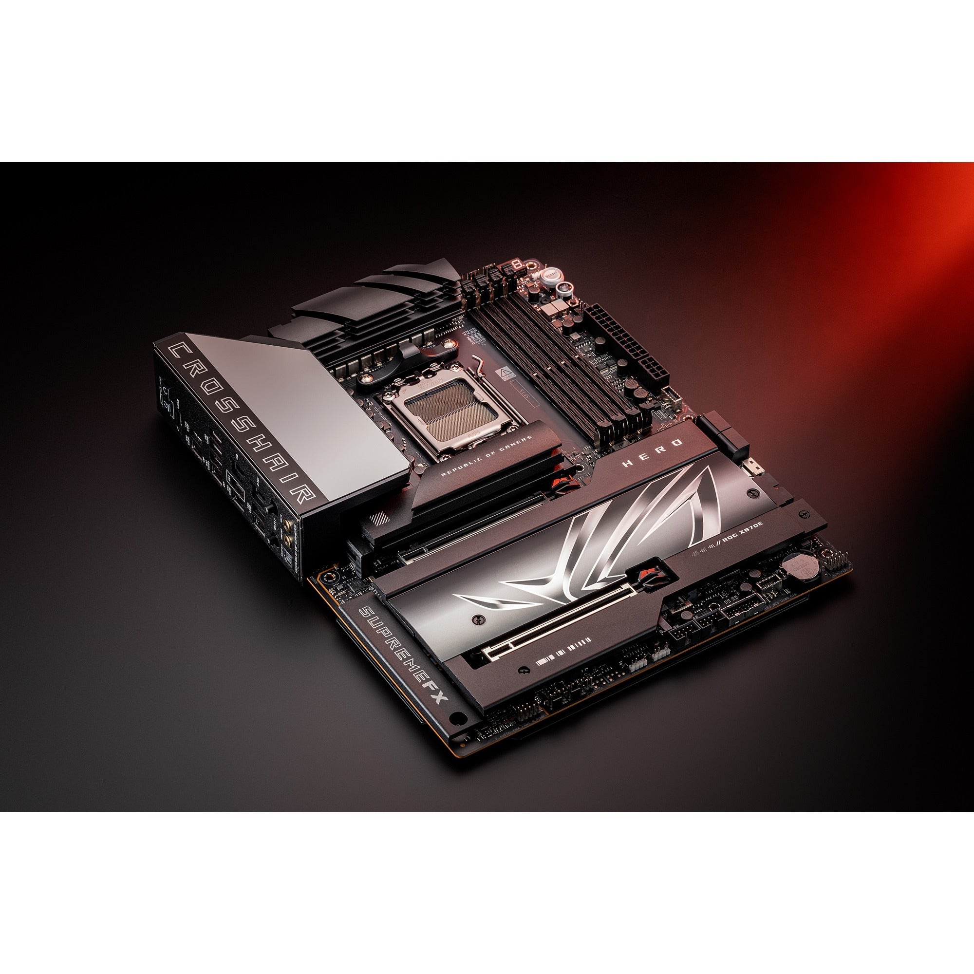 Asus rog crosshair x870e hero socket am5 moederbord (raid, 5gb-lan, 2,5gb-lan, wi-fi 7, bt, sound, atx)