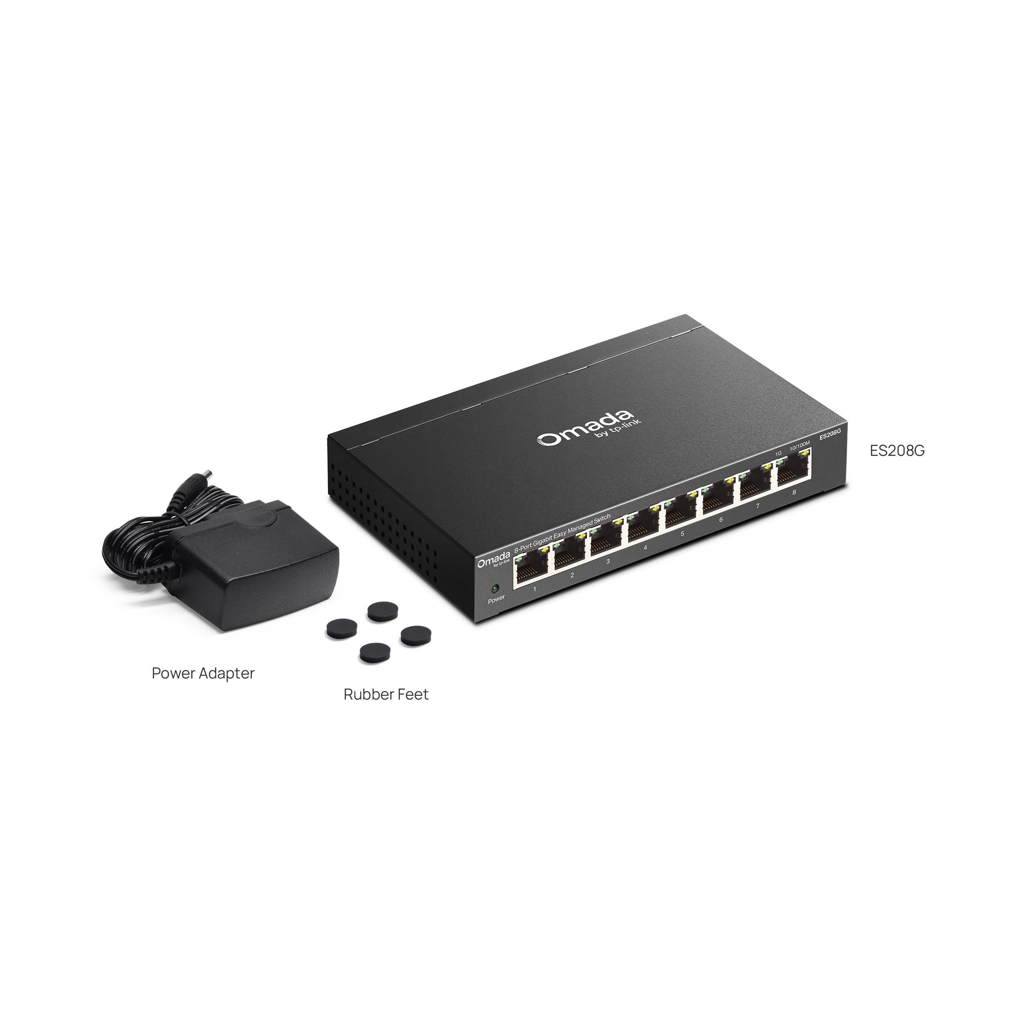 Tp-link omada es208g switch (zwart)