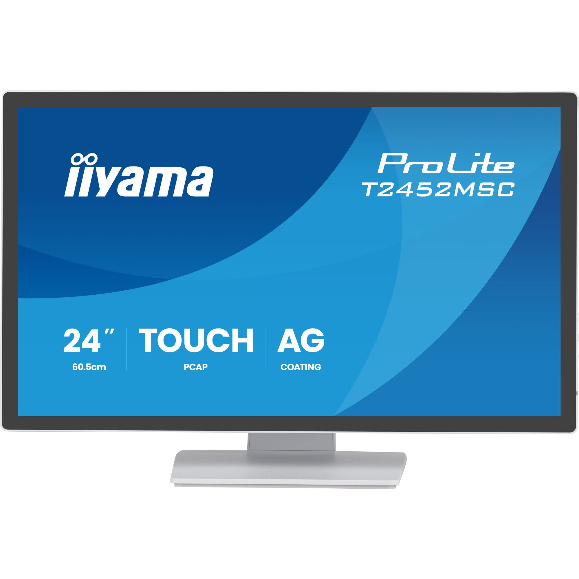 Iiyama prolite t2452msc-w2ag 24 touchscreen monitor (wit, 120 hz, hdmi, displayport, audio, usb, touch)