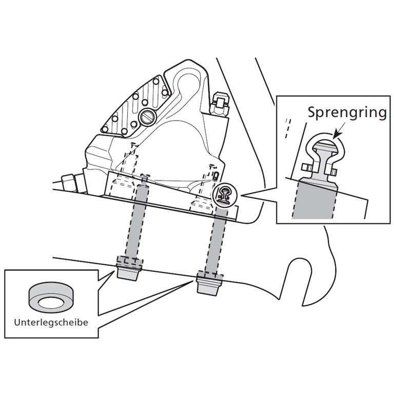 Shimano caliper fixing bolt type c for rear flat mount