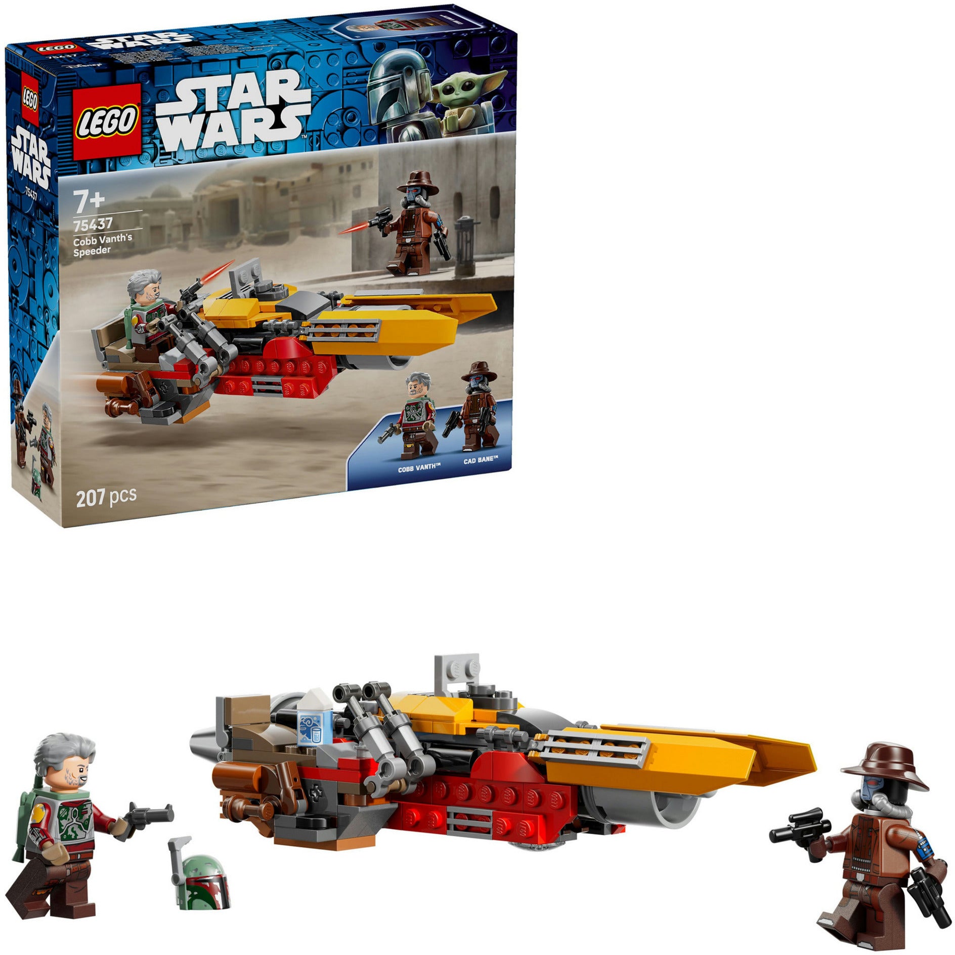 Lego star wars cobb vanths speeder voertuig - decoratie en bouwpakket voor kinderen - 75437