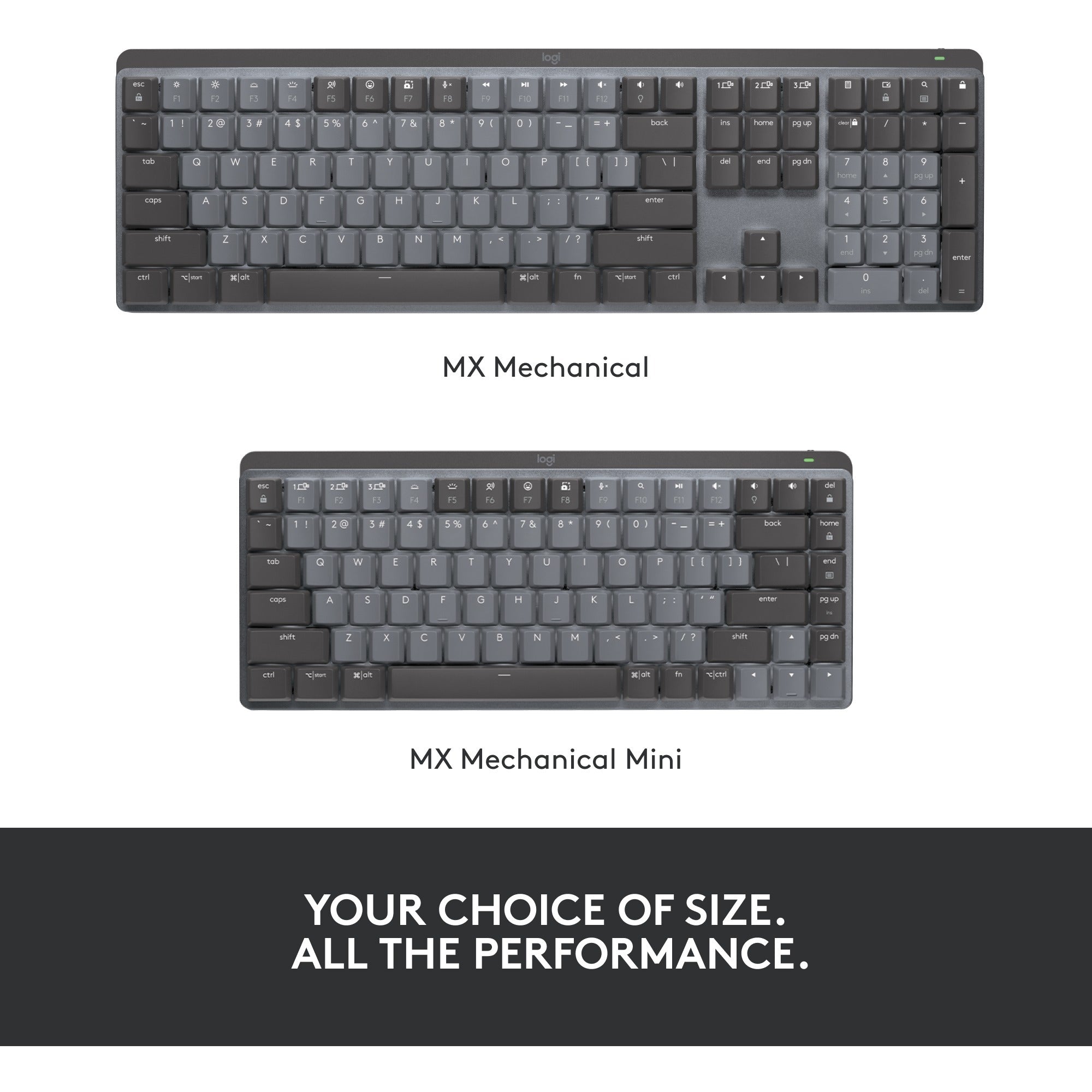 Logitech mx mechanical toetsenbord (zwart, us-international lay-out (qwerty), 100%, bluetooth)