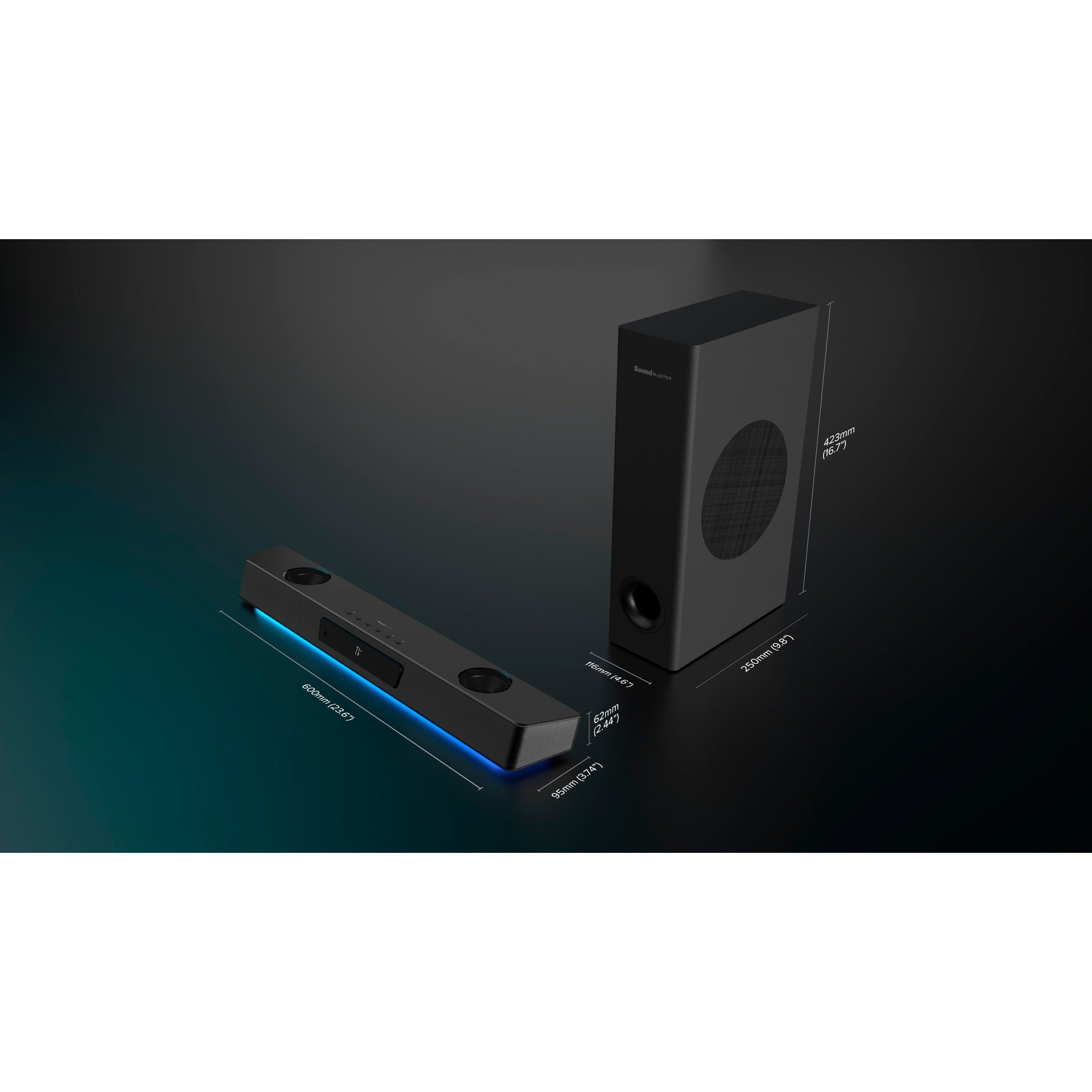 Creative sound blaster katana v2x soundbar (zwart)