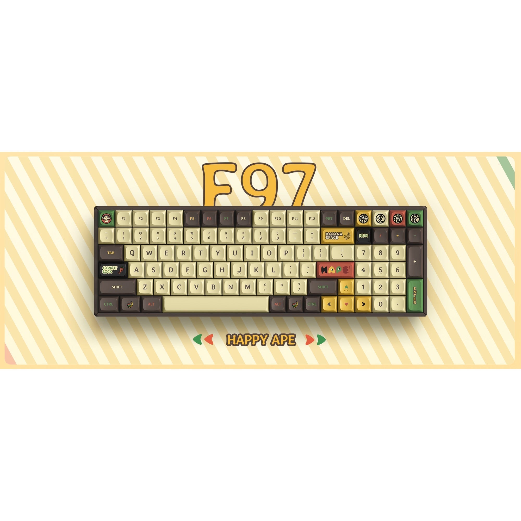 Iqunix F97 Happy Ape Draadloos Mechanisch Toetsenbord