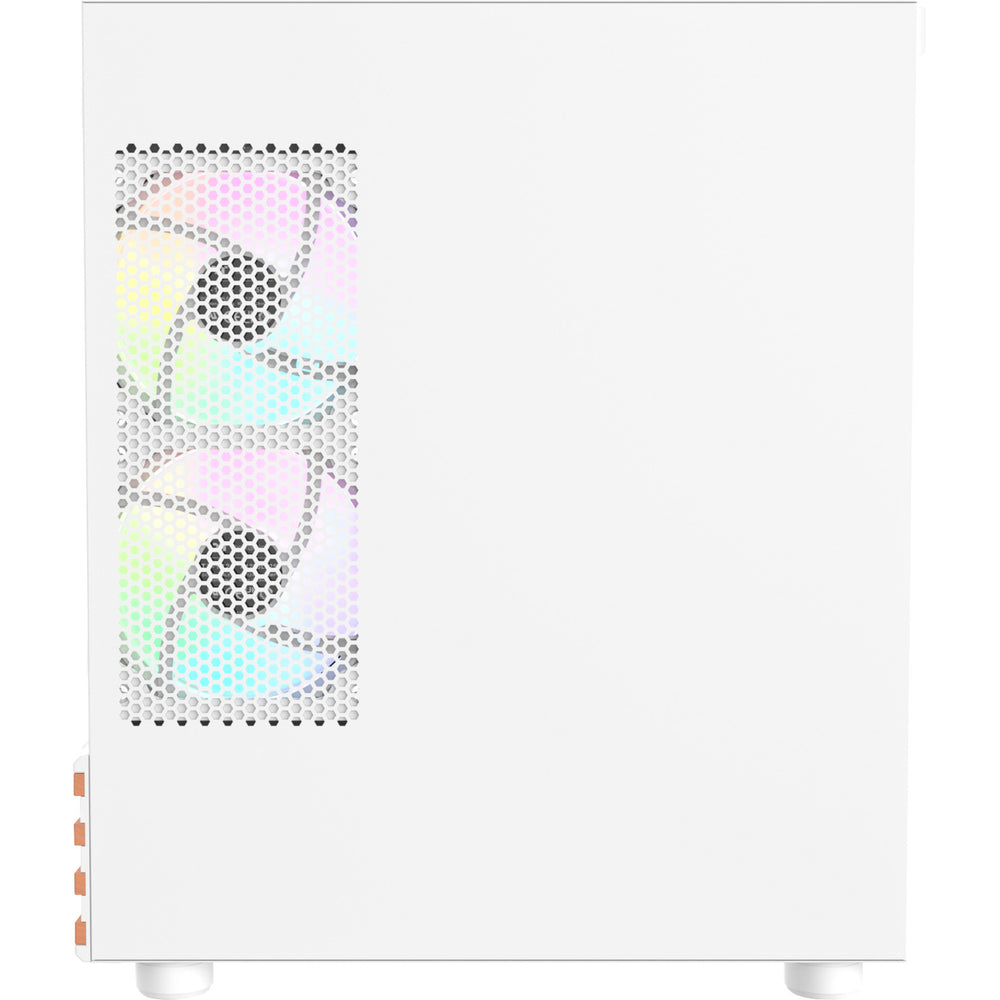 Thermaltake view 170 ws argb mini tower behuizing (wit houtkleur | 2x usb-a | rgb | tempered glass)