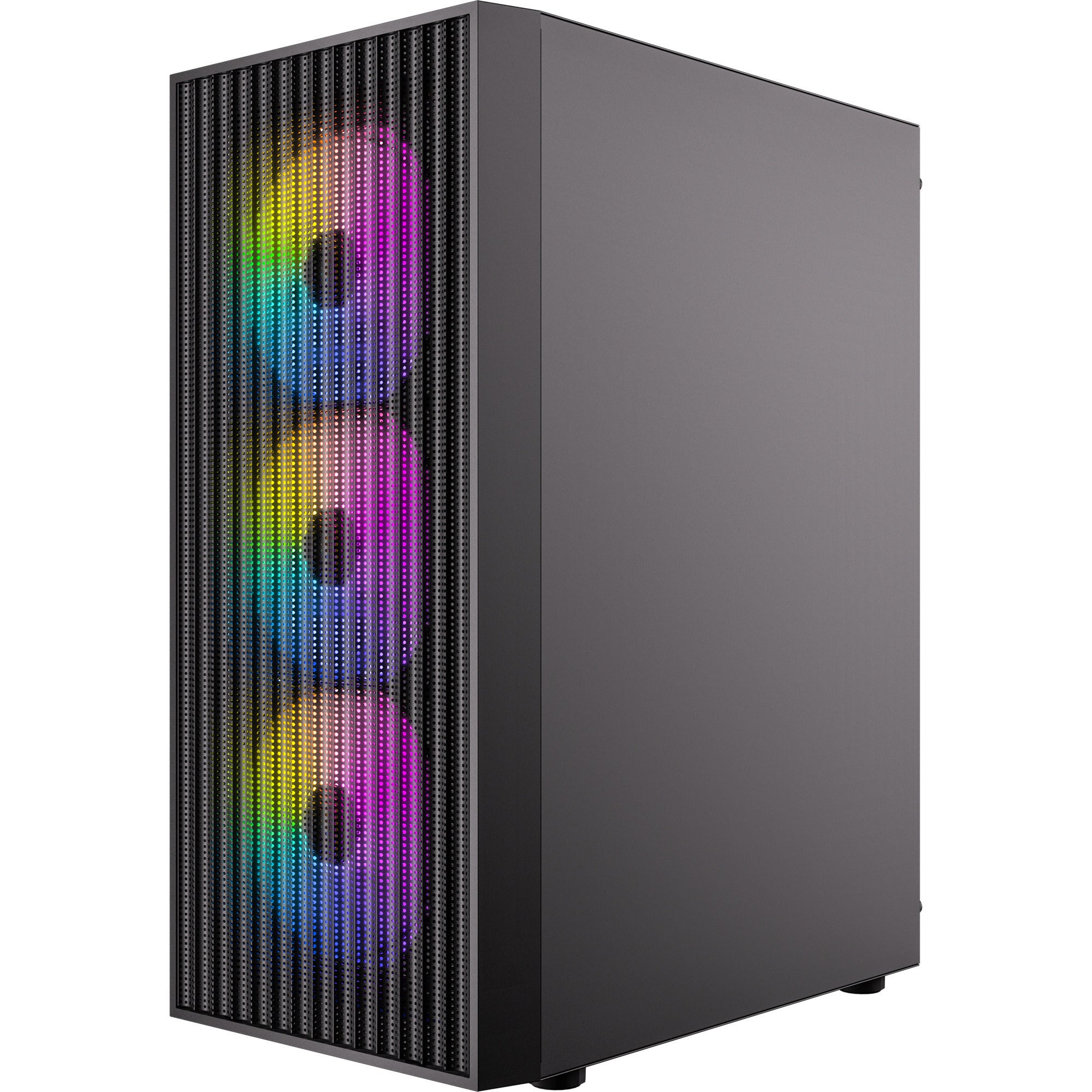 Antec ax27 rgb elite midi tower behuizing (zwart | 3x usb-a | tempered glass)