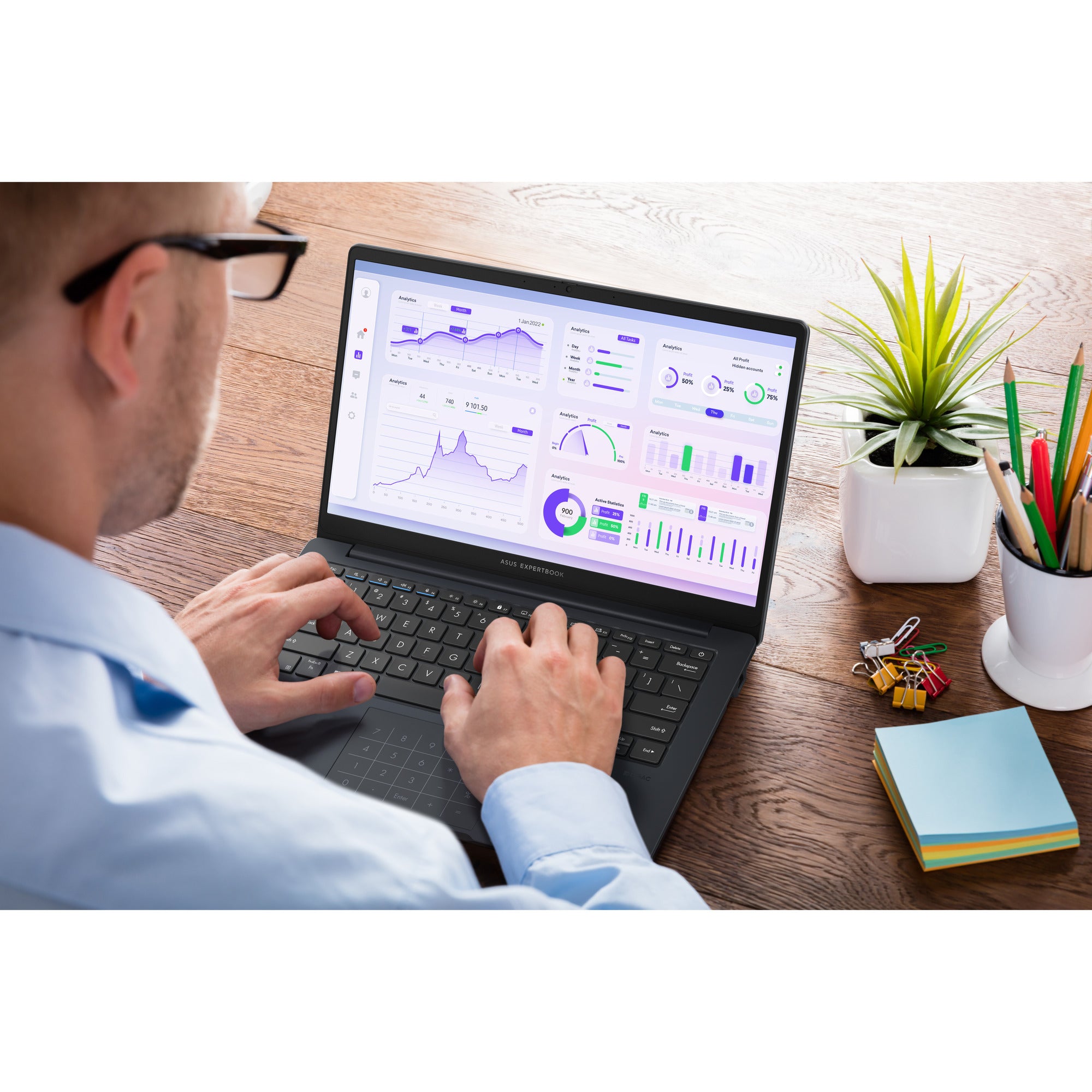 Asus expertbook b1 b1403cva-s63659xa 14 laptop (grijs | core i3-1315u | uhd graphics | 8 gb | 256 gb ssd)