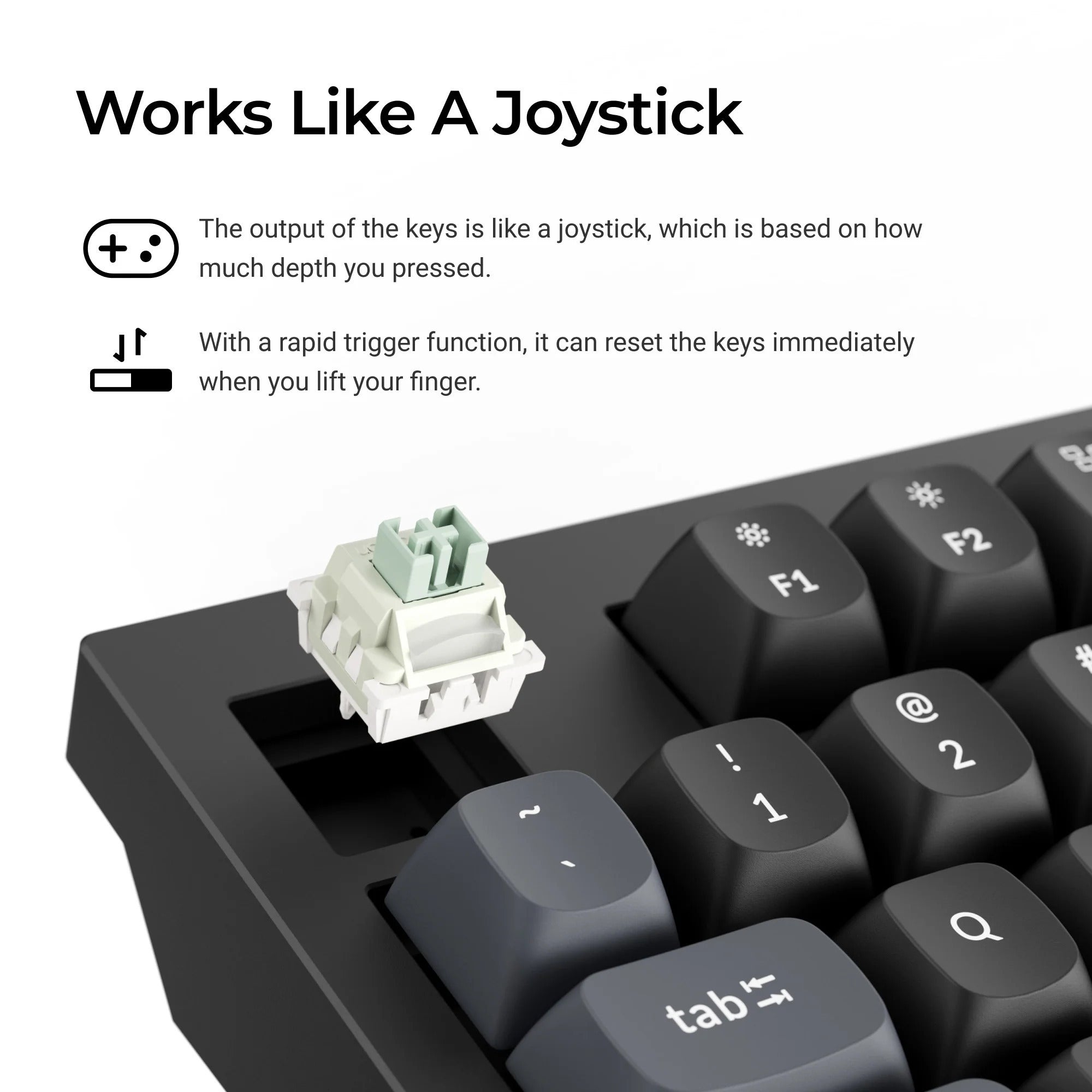 Keychron q5 he 8k magnetic switch keyboard (zwart, us lay-out (qwerty), ultra-fast lime, 96%, rgb leds, osa double-shot pbt, hot swap, knob)