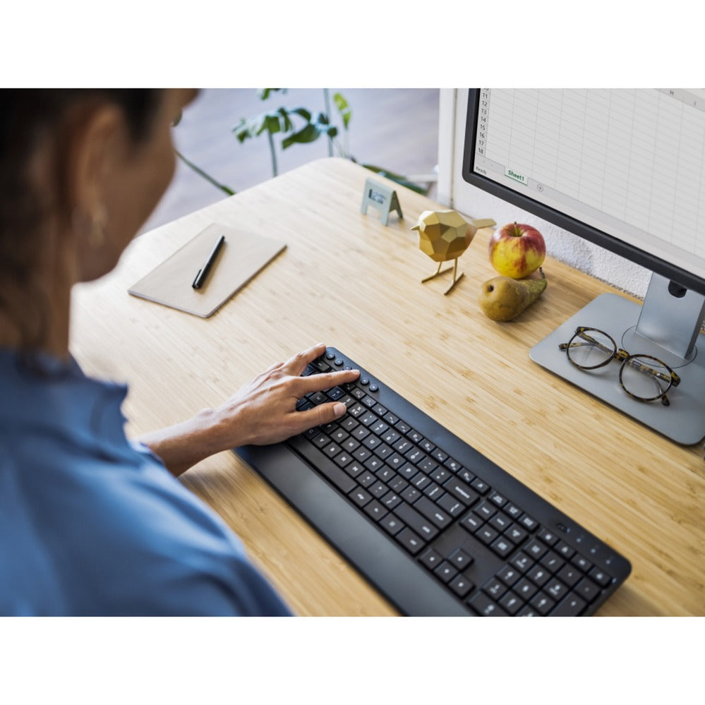Trust trezo comfort draadloze toetsenbord- en muisset desktopset (zwart, us lay-out (qwerty), 100%)