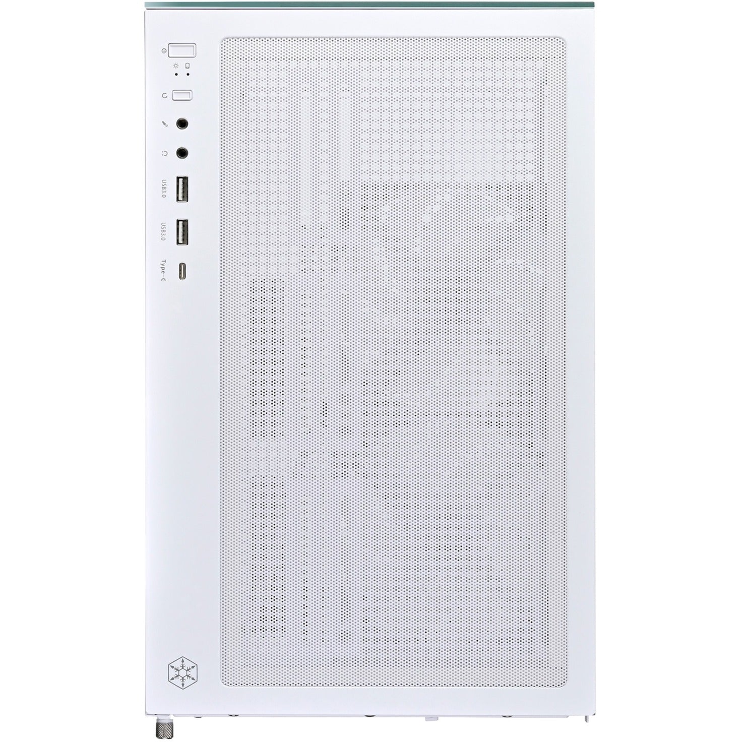 Silverstone lucid 04 mini tower behuizing (wit | 2x usb-a | 1x usb-c | rgb | tempered glass)