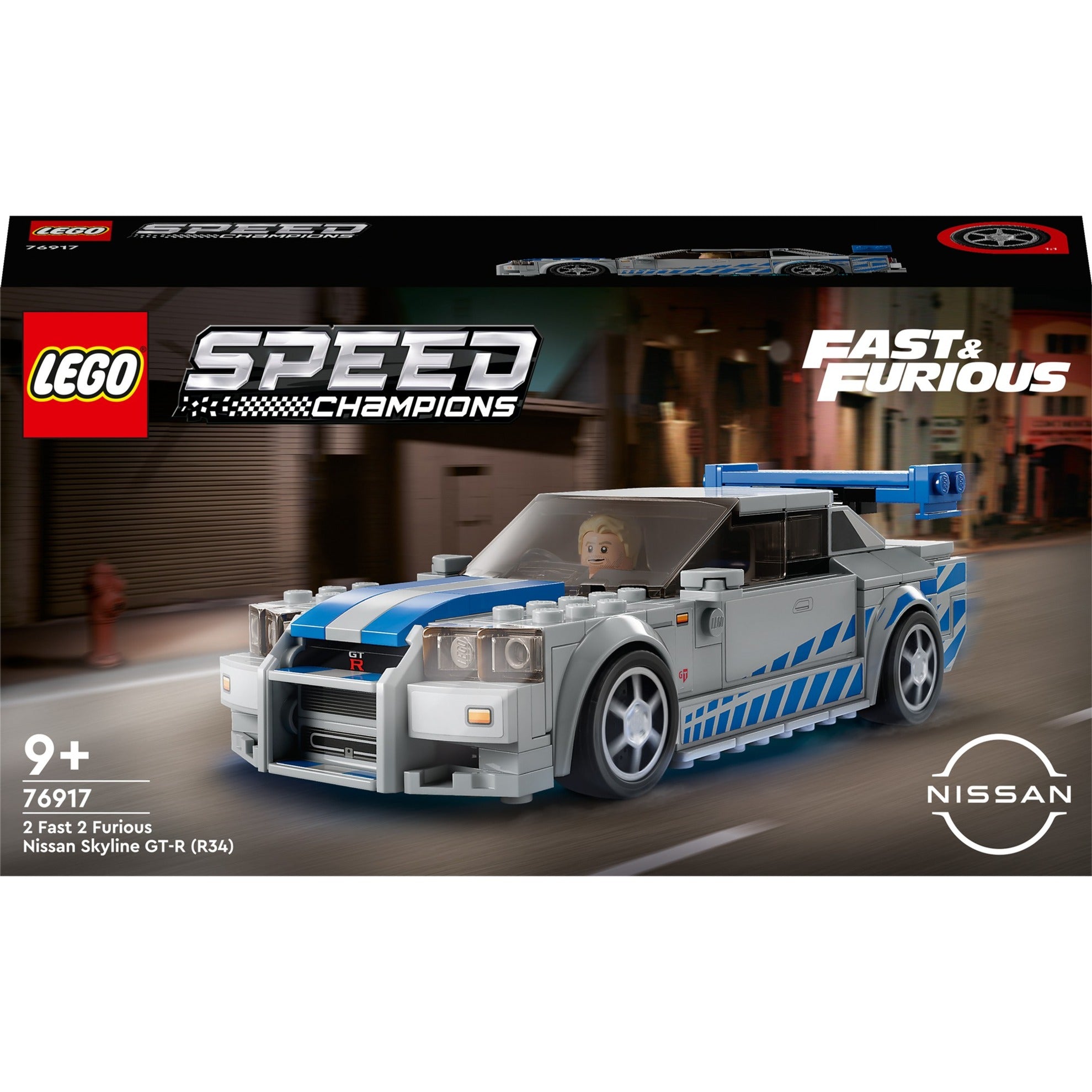 Lego Speed ​​Champions 76917 2 Fast 2 Furious Nissan Skyline GT-R (R34)