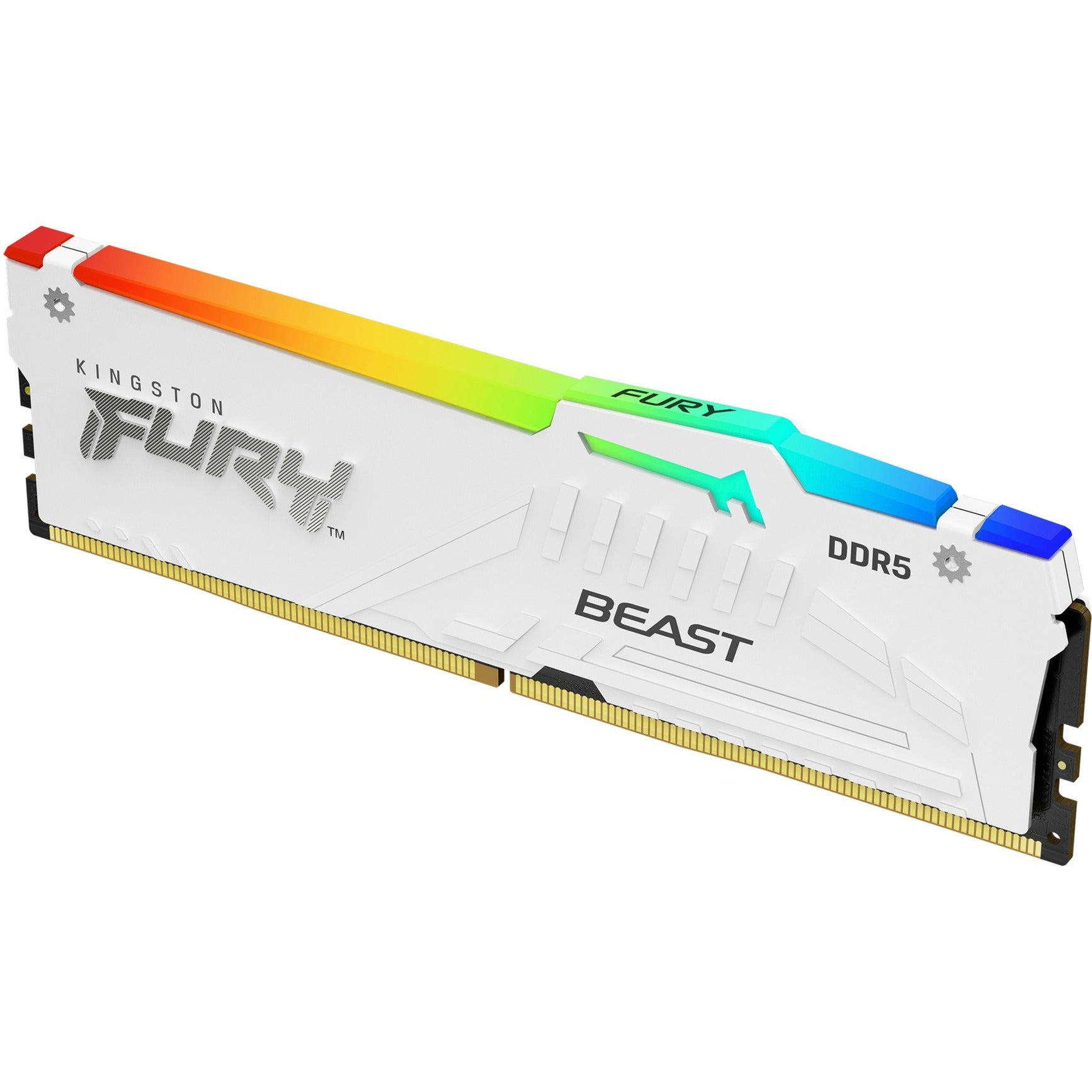 Kingston fury 16 gb ddr5-5600 werkgeheugen (wit, kf556c40bwa-16, beast rgb, xmp)