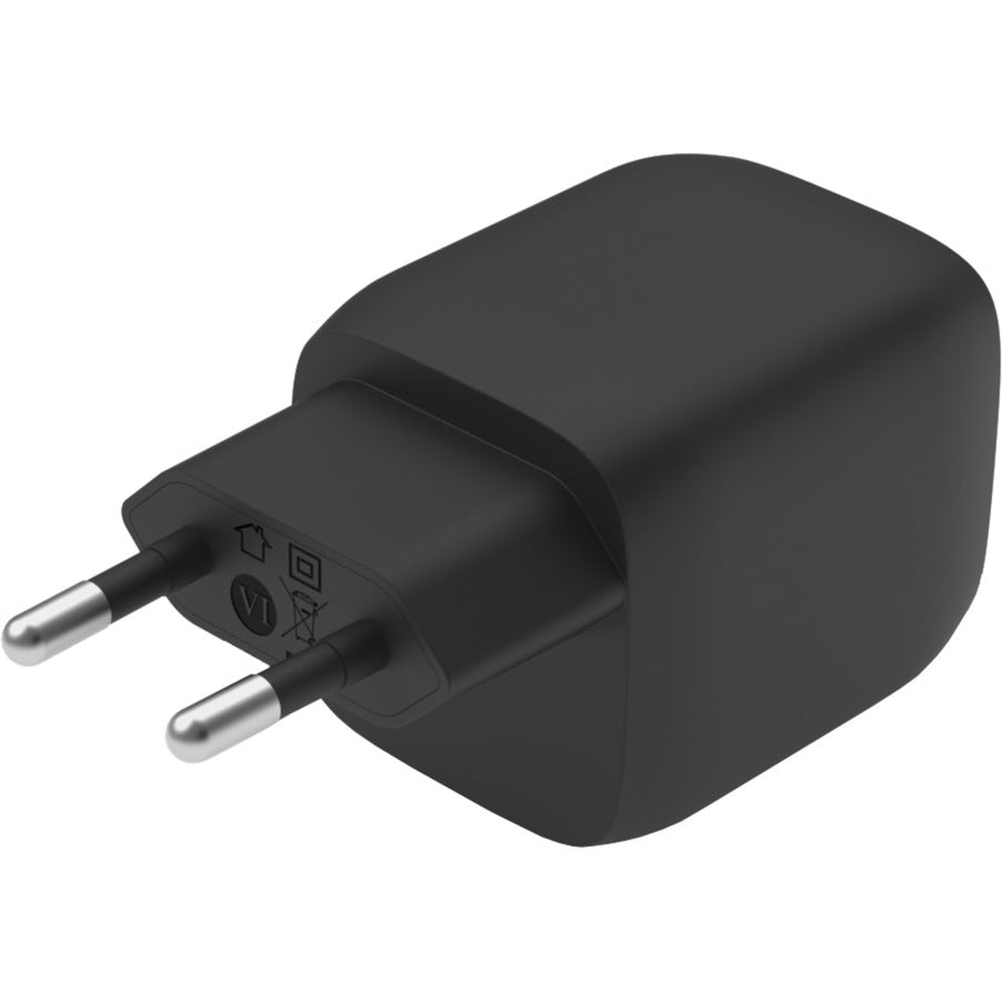 Belkin boostcharge pro 2-poorts usb-c gan-wandlader met pps (45 w) (zwart)