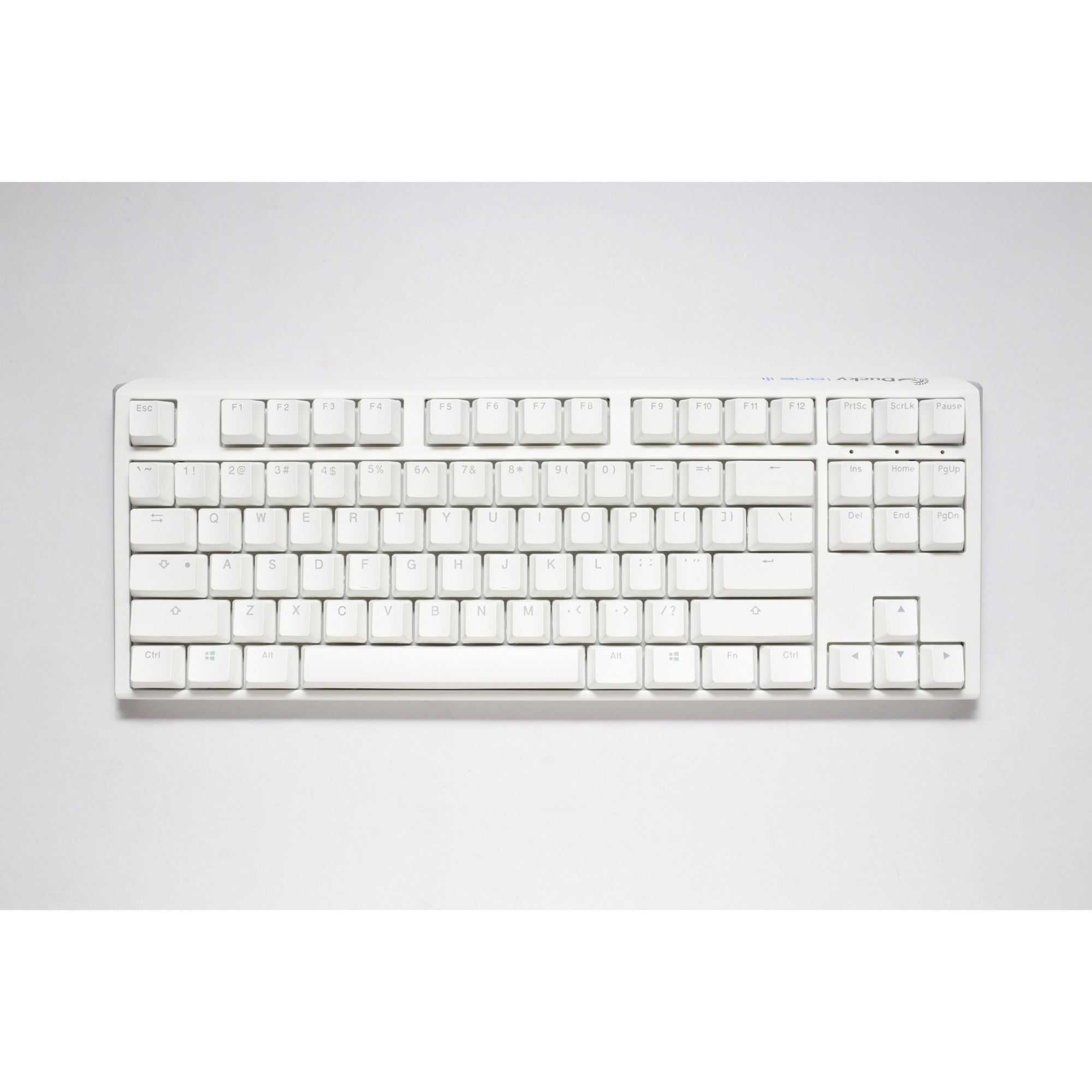 Ducky one 3 classic pure white tkl, toetsenbord (wit, us lay-out, cherry mx silent red, rgb led, double-shot pbt, hot-swappable, quack mechanics, 80%)