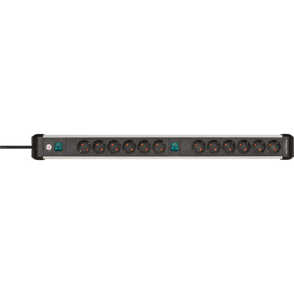 Brennenstuhl Premium-Alu-Line 12-way power strip (black silver)
