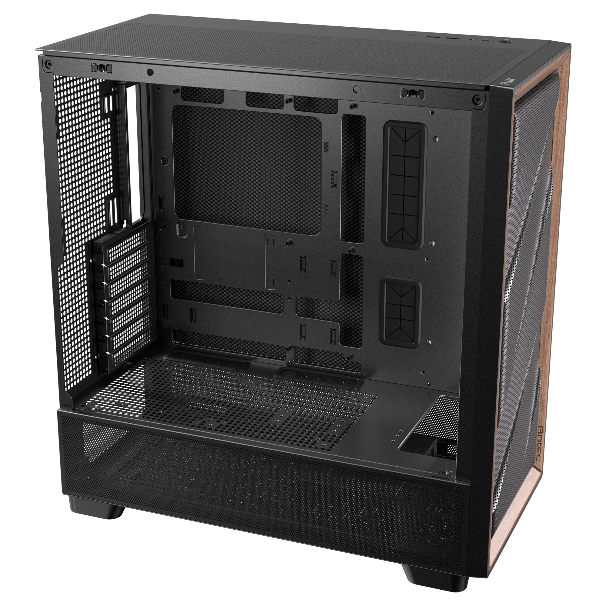 Antec flux se midi tower behuizing (zwart | 2x usb-a | 1x usb-c)