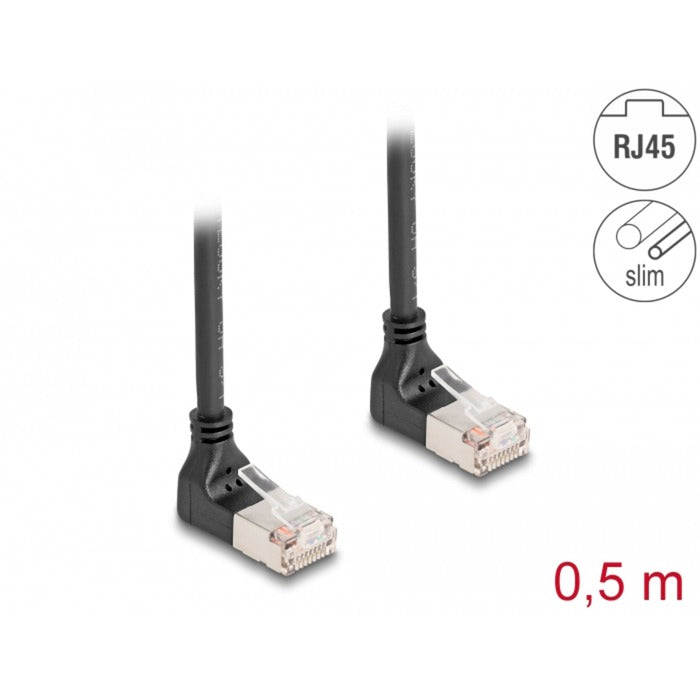 DeLOCK DeLOCK RJ45 Netwerkkabel Cat.6A S FTP Slim 90° omhoog