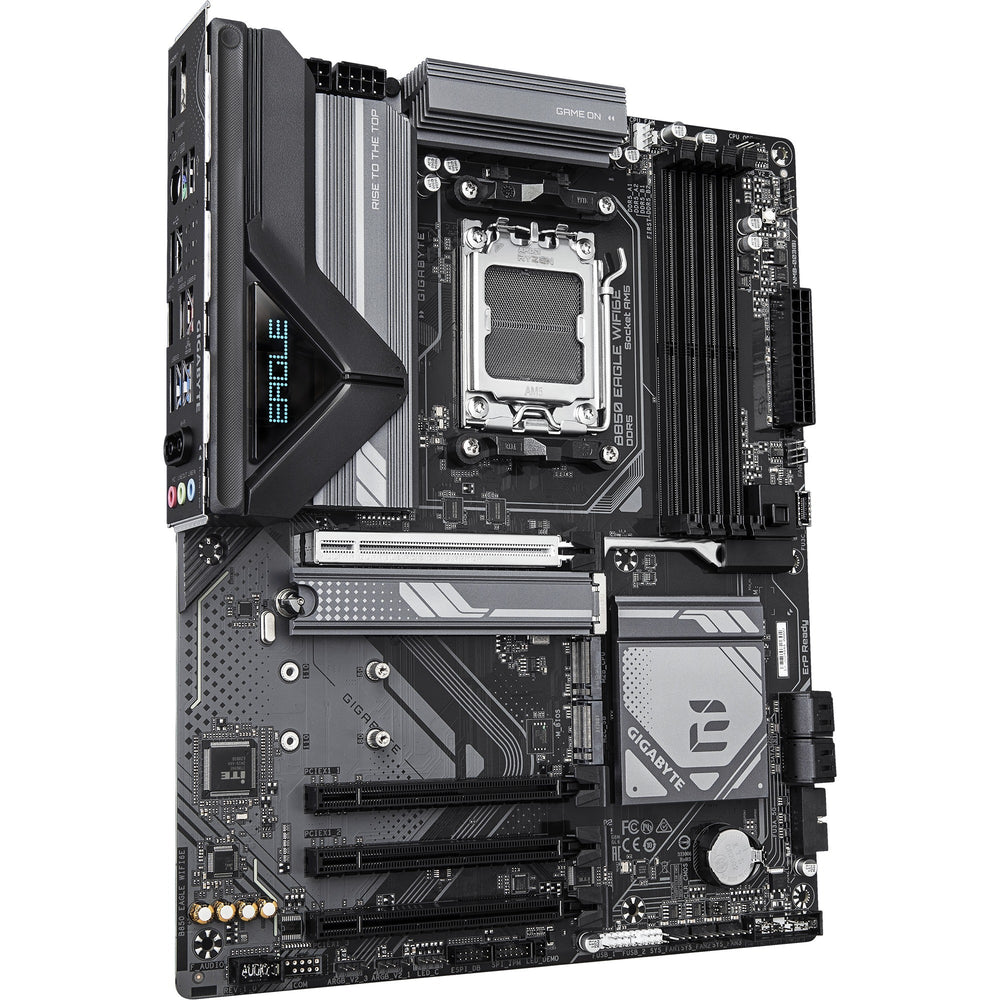 Gigabyte b850 eagle wifi6e socket am5 moederbord (zwart grijs, raid, gb-lan, wi-fi 6e, bt, sound, atx)
