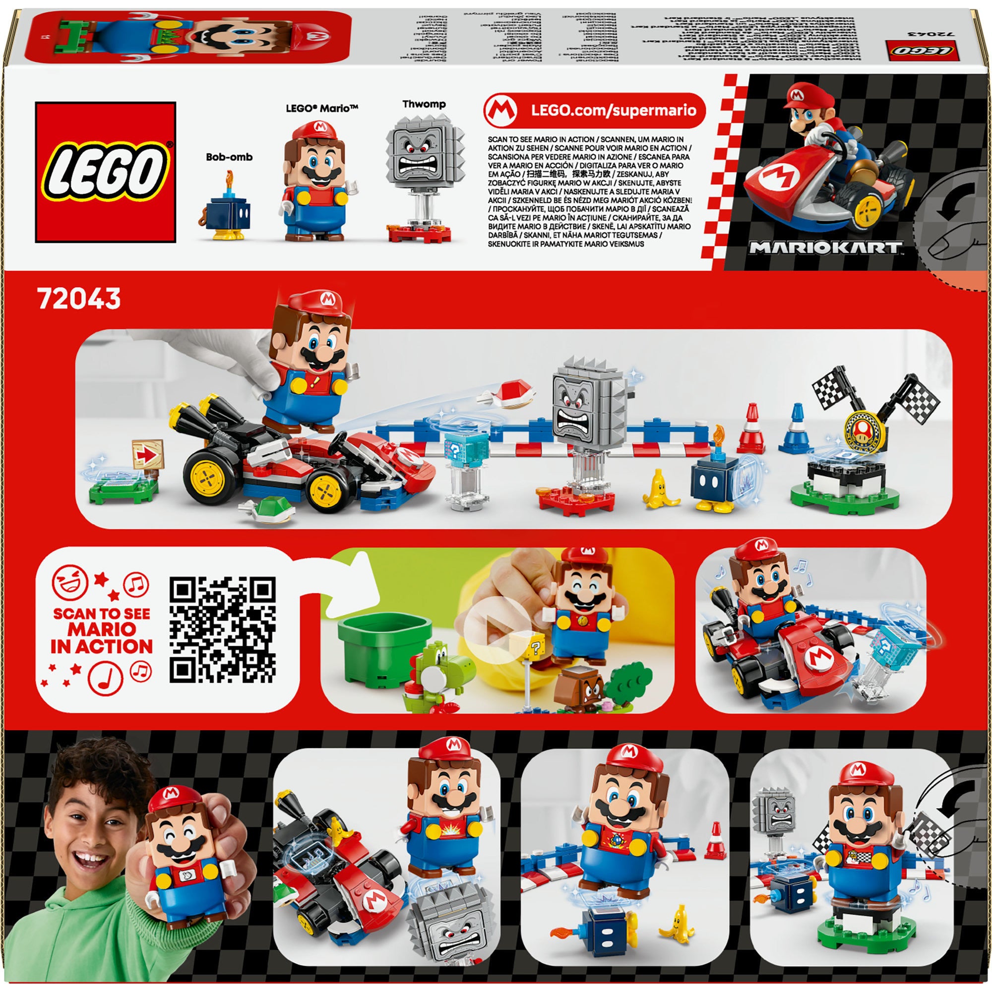 Lego ® super mario™: mario kart™ – interactieve ® mario™ en standaardkart - 72043