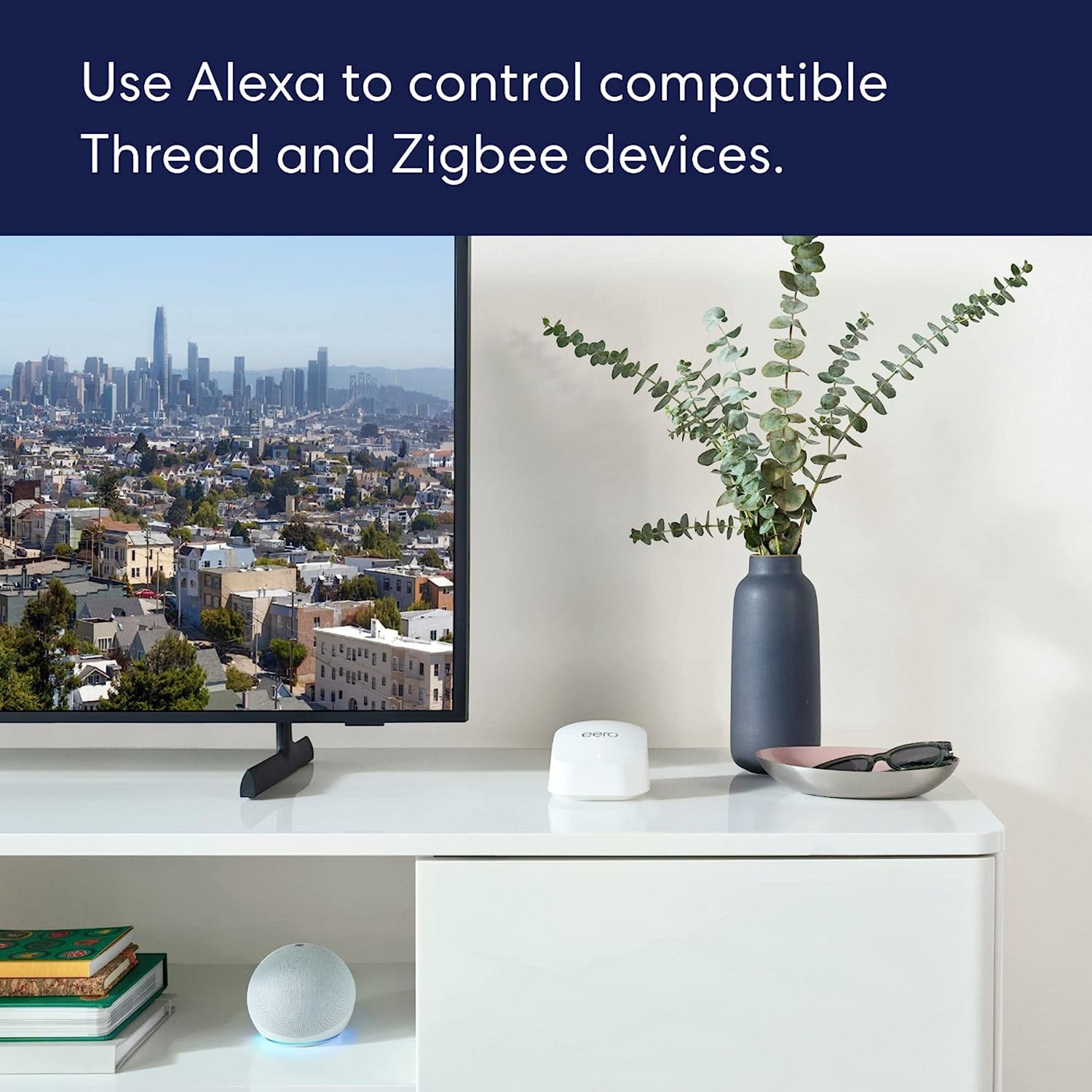 Eero 6+ mesh wifi system, 3 stuks mesh router (wit)