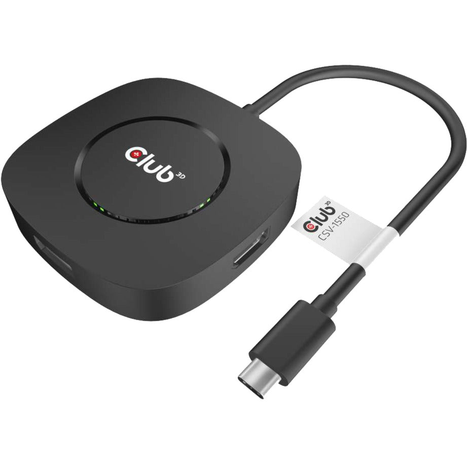 Club 3d usb-c 3.2 hub met displayport 1.4 (zwart)